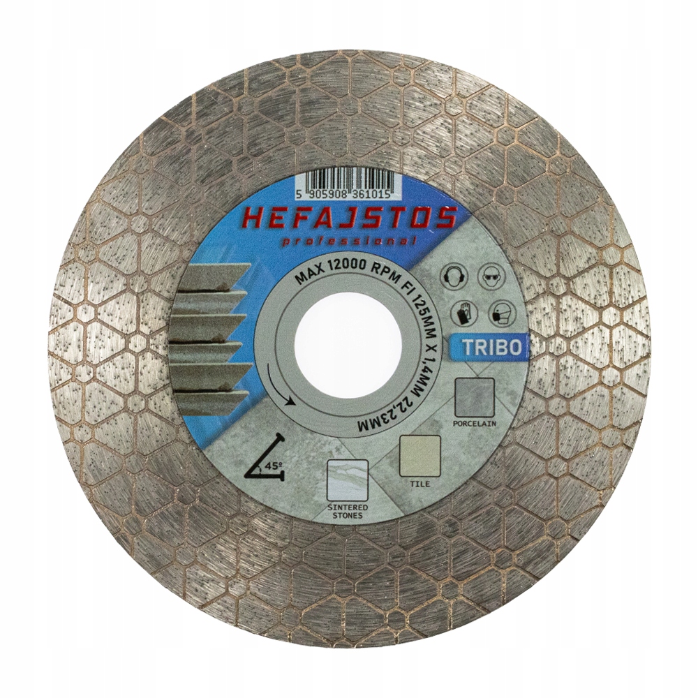 Hefajstos Diamantový Kotouč Tribo Edge Dry 125MM 45st Gres Pro Úkosování