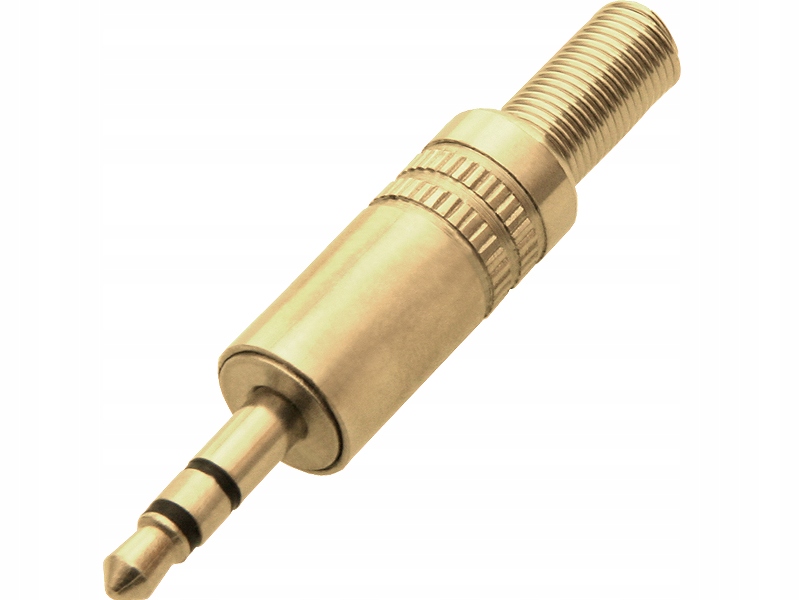 Wtyk mały mini JACK 3,5 stereo ZŁOTY GOLD (0730)