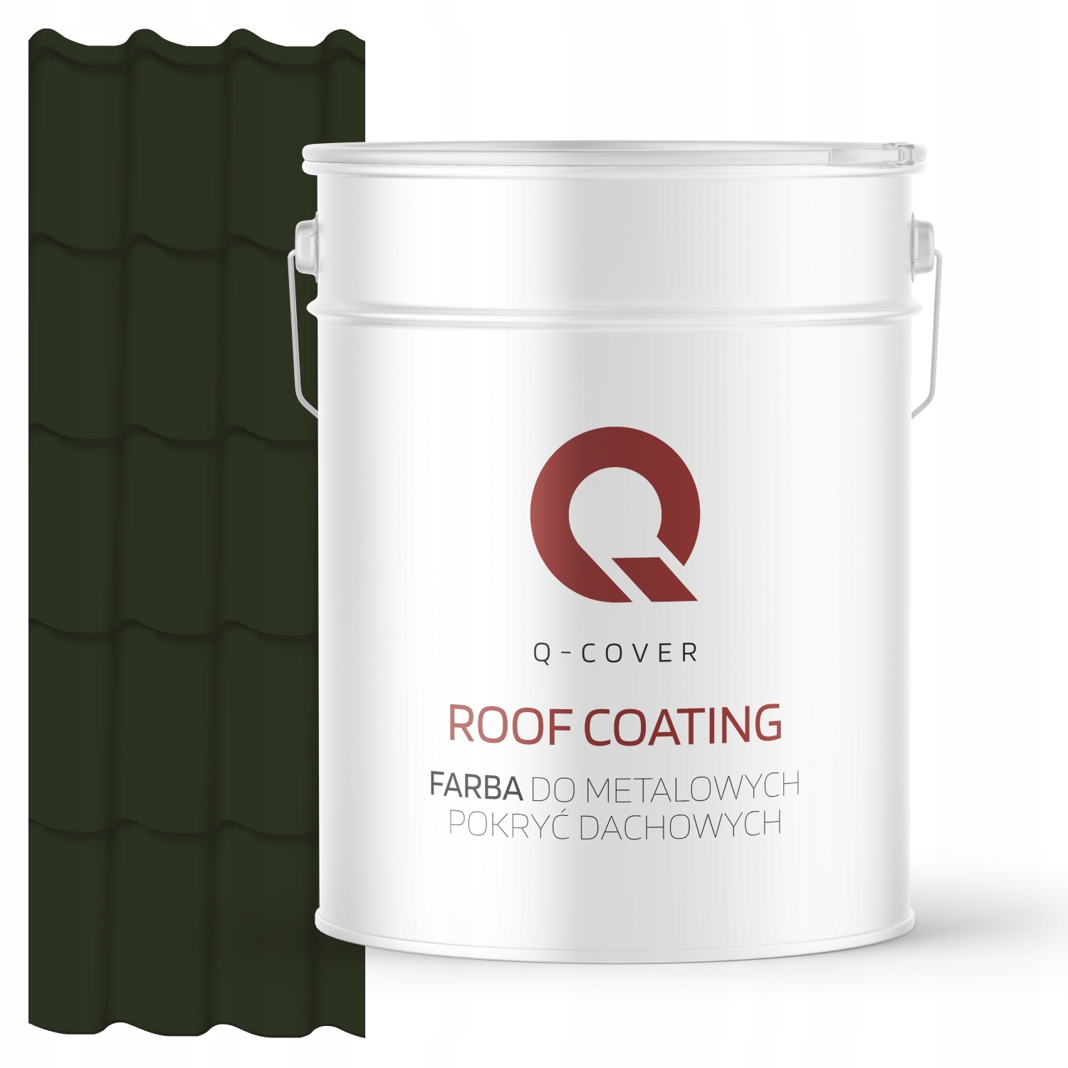 Farba Na Kovové Strechy Plechová Oceľ Fľašová Zelená Ral 6007 10L Matná