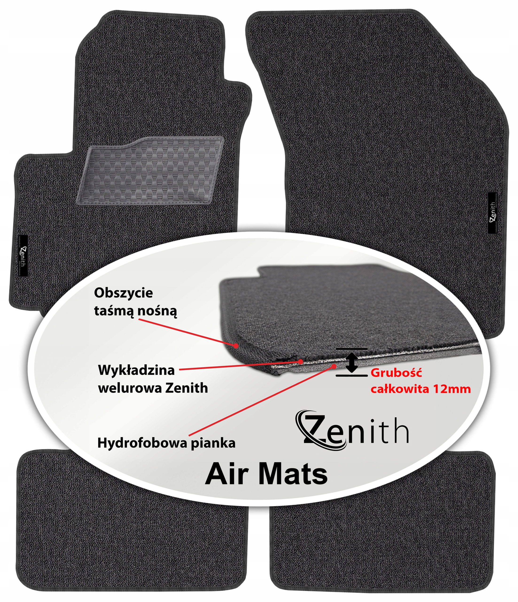Suzuki Swift IV 2010-2017 Velúrové koberčeky do auta Zenith Air Mats