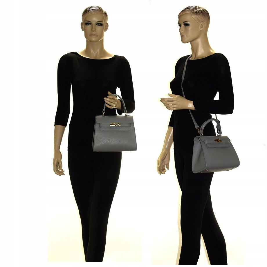 TOREBKA BORSE IN PELLE SKÓRA NATURALNA SZARA MINI 943N Płeć kobieta