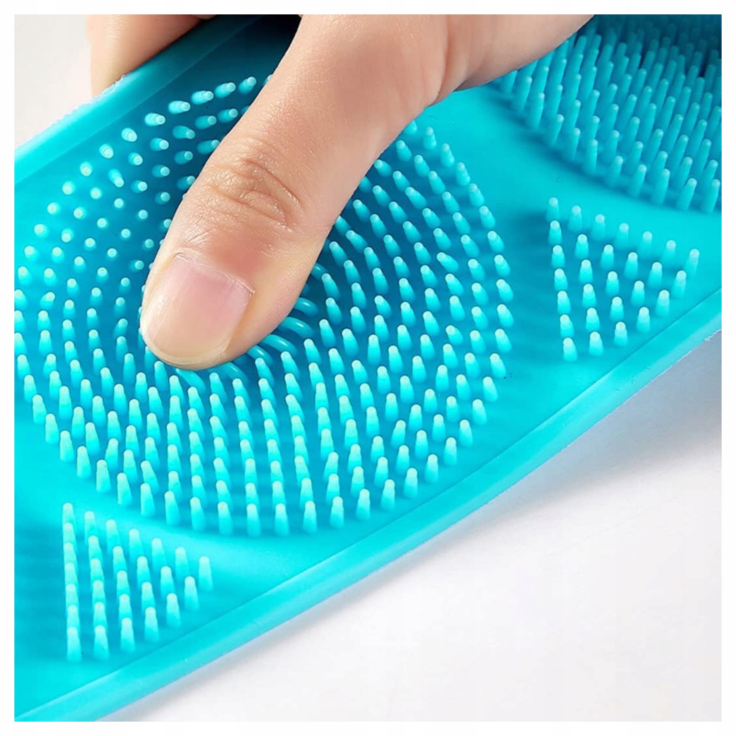 PAS DO MYCIA PLECÓW CIAŁA MASAŻER SILIKONOWY SZCZOTKA DWUSTRONNA niebieski Kod producenta PAS DO MYCIA PLECÓW CIAŁA MASAŻER SILIKONOWY