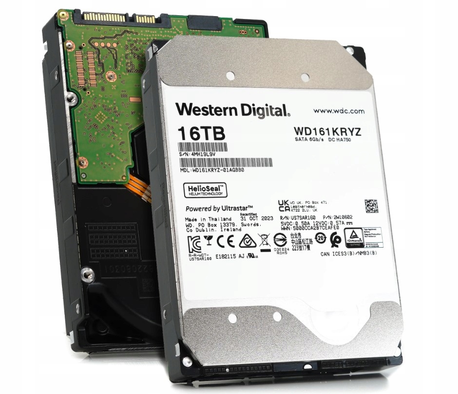 Dysk Hdd 16TB Wd Gold WD161KRYZ Sata 7200rpm 3,5” Enterprise