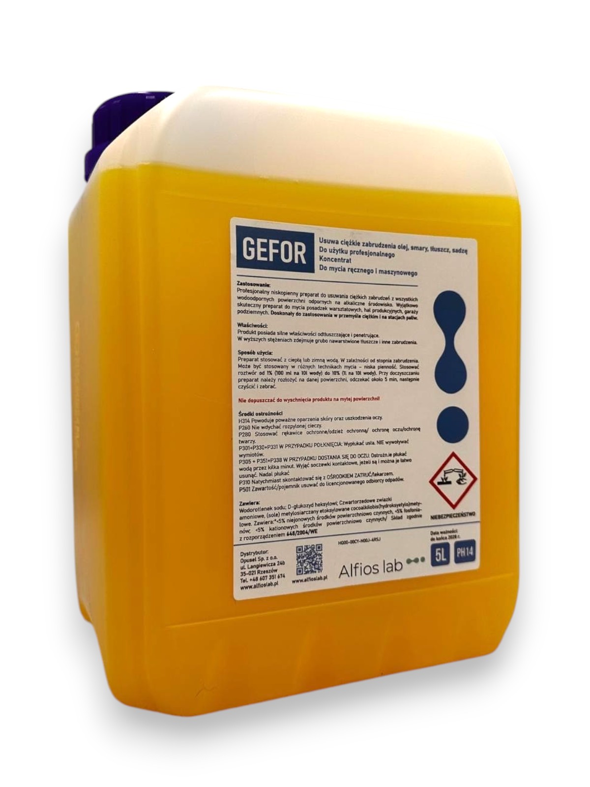 Gefor 5L Tekutina Na Odstraňování Znečištění Ropy Mazivo Tuk Guma Sazí Silný