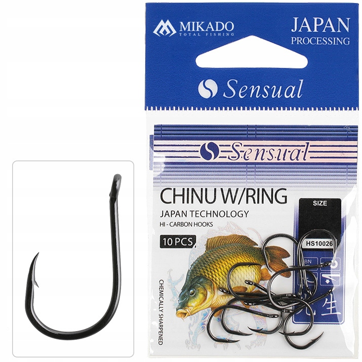 Mikado Sensual Chinu Black Nickel r.6 10szt. haczyki