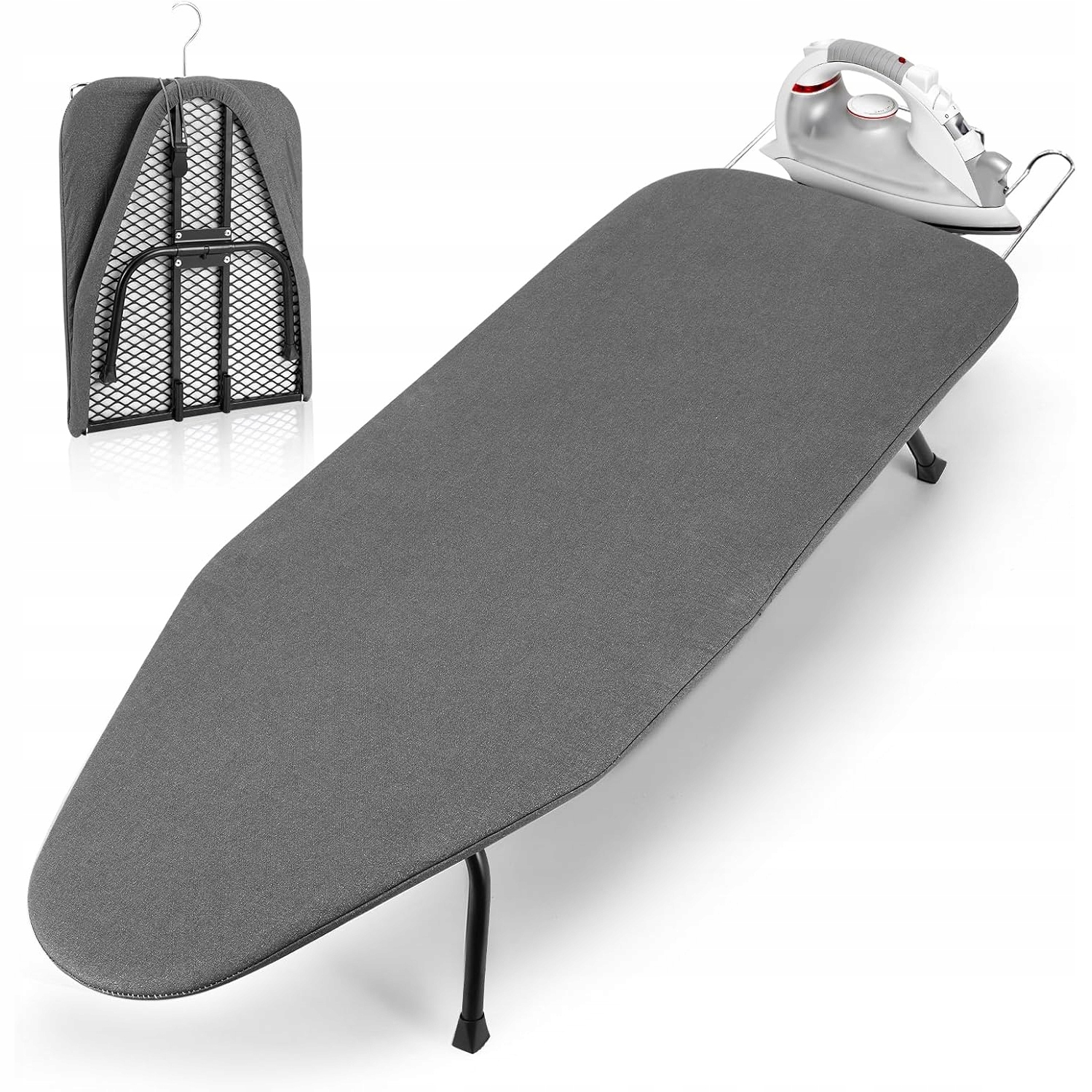 Levně Mini Žehlicí Prkno S Věšáky, Ocelovým Rámem A Ochranným Krytem