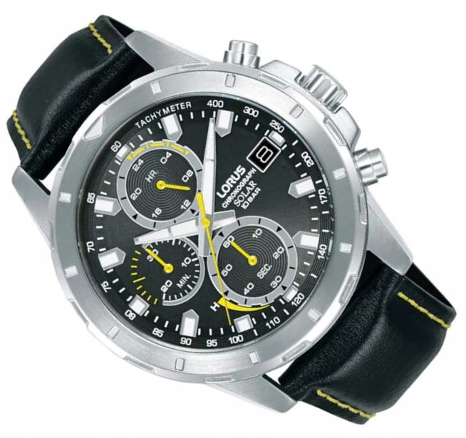 Pánské Vodotěsné Hodinky Lorus Chronograf Solární RZ609AX Solární Baterie