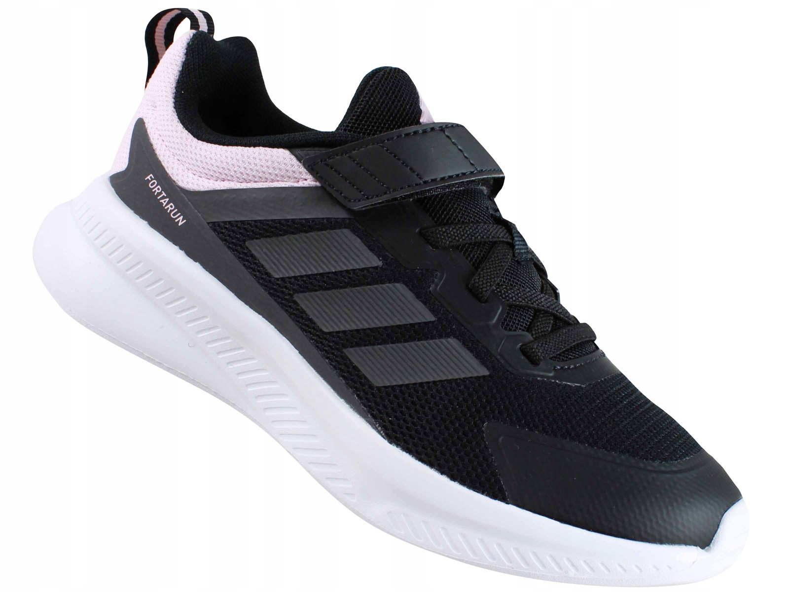 Adidas Fortarun JR9313 Buty Sportowe Czarne Na Rzep Gumka