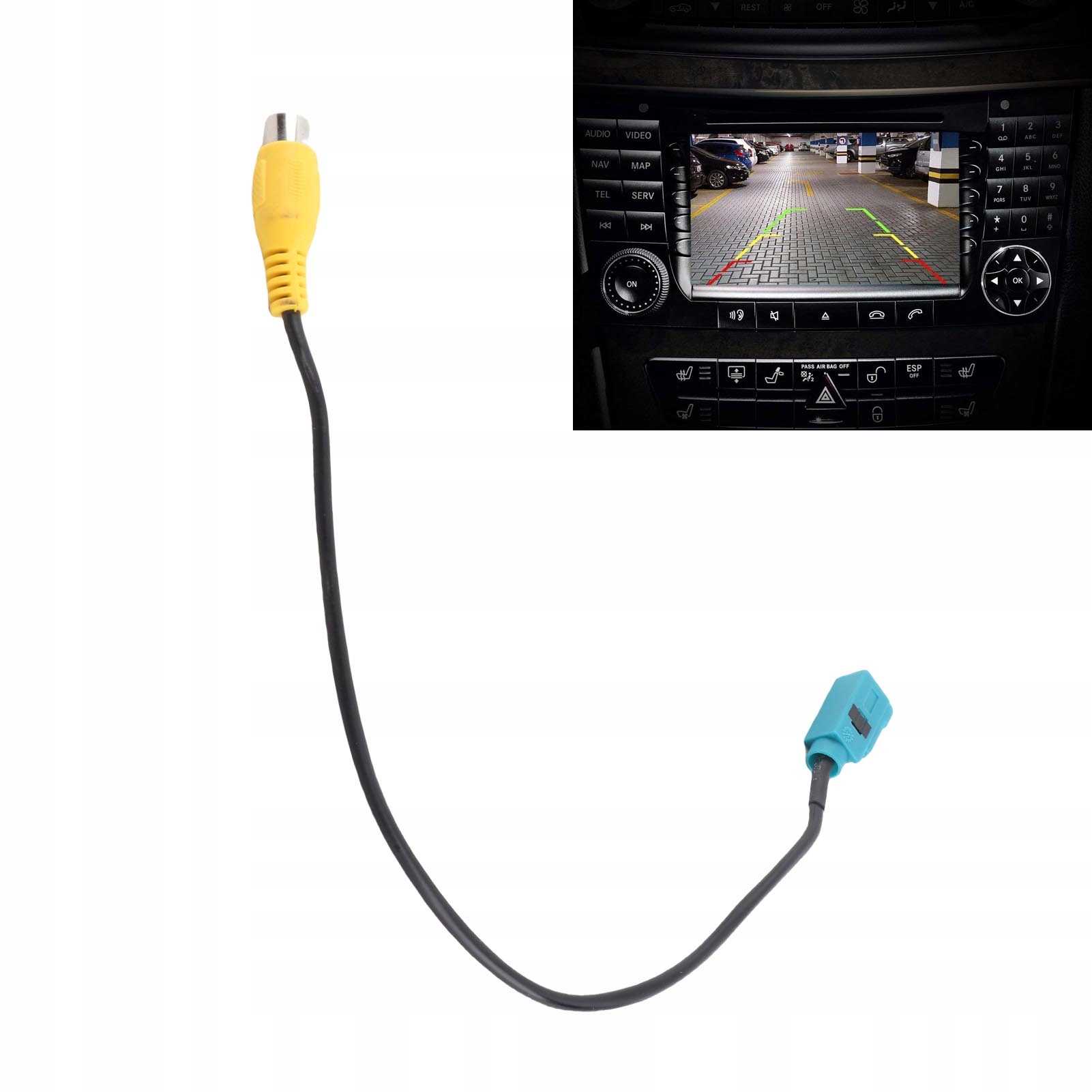 Adapter Kabla Kamery Cofania Miedziany Rdzeń Mercedes W204 C180 E200