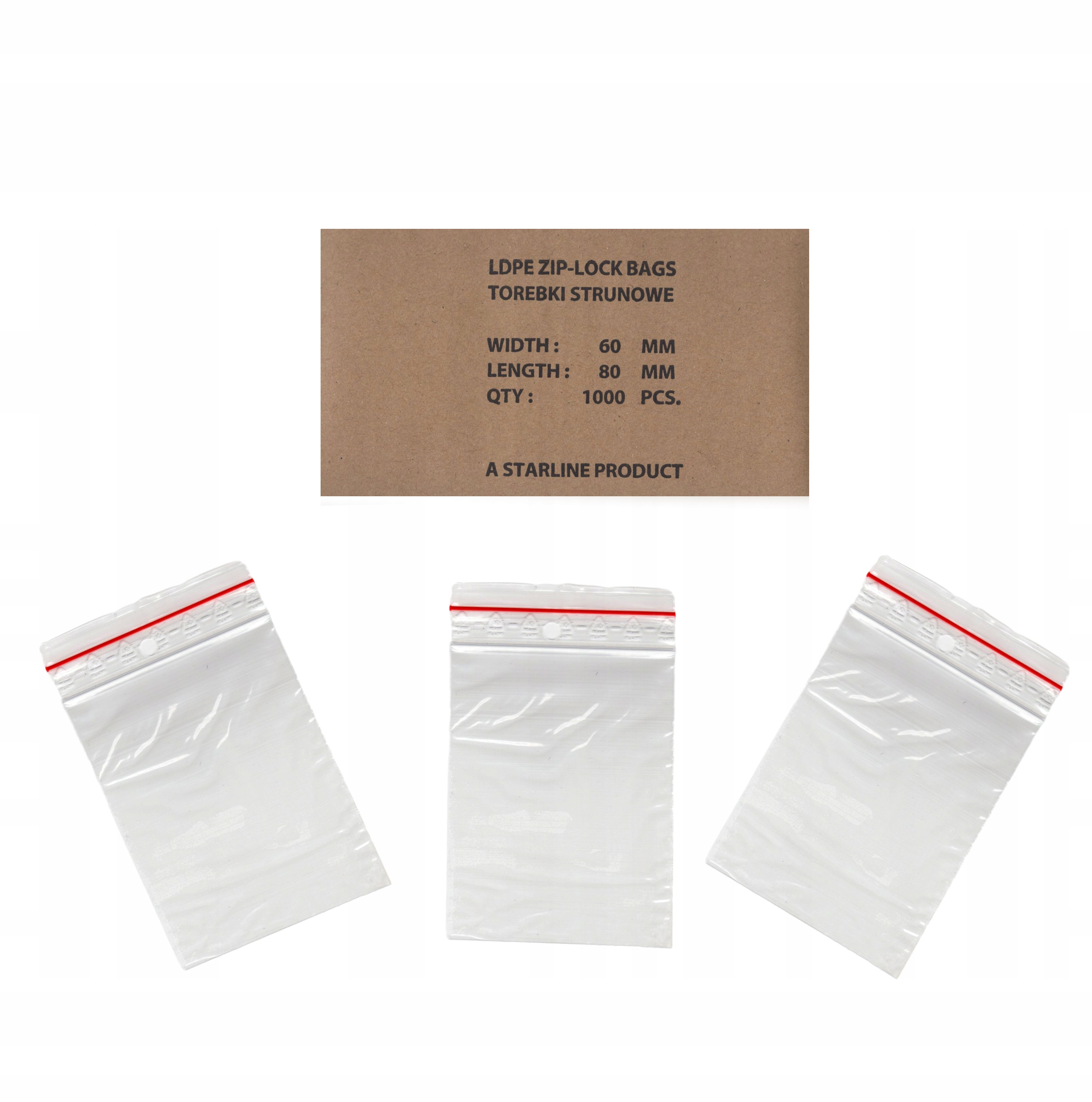 

Woreczki Torebki Strunowe 60x80 mm x1000 samarki