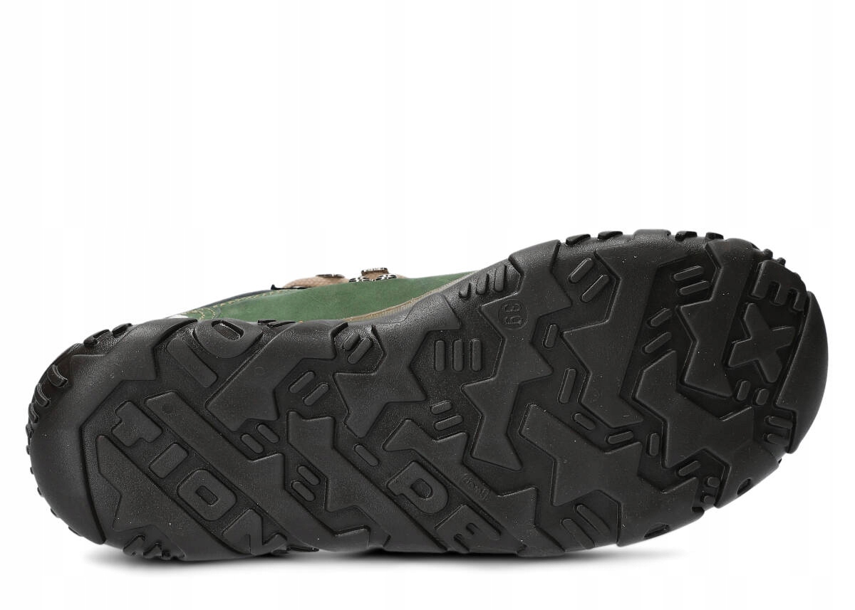 NAGABA 054 ZIELONY CRAZY - PÓŁBUT TREKKINGOWY DAMSKI - ROZMIAR 40 Wzór dominujący bez wzoru