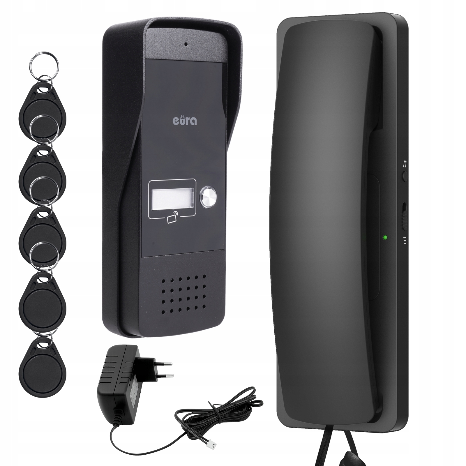 domofon jednorodzinny Brelok czytnik RFiD czarny wizytownik furtka brama