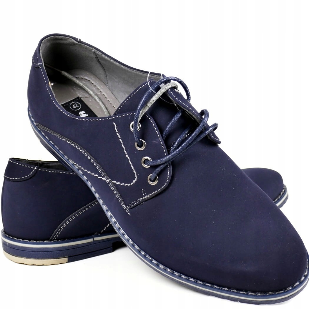 iButy Polobotky Pánské Šněrovací Tmavě Modré Šedé Casual Elegantní