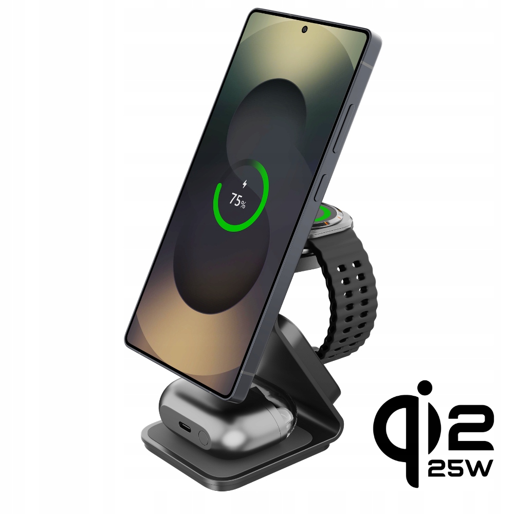 Cubenest Qi2.2 Bezdrôtová magnetická 3v1 nabíjačka pre Samsung SQS314