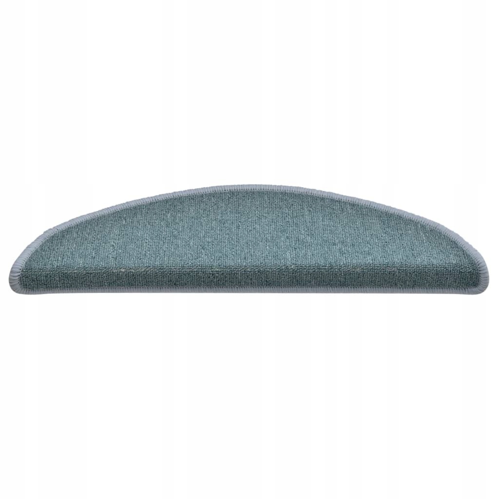 NAKŁADKI NA SCHODY 15 SZT NIEBIESKIE 56X17X3CM Materiał tkanina