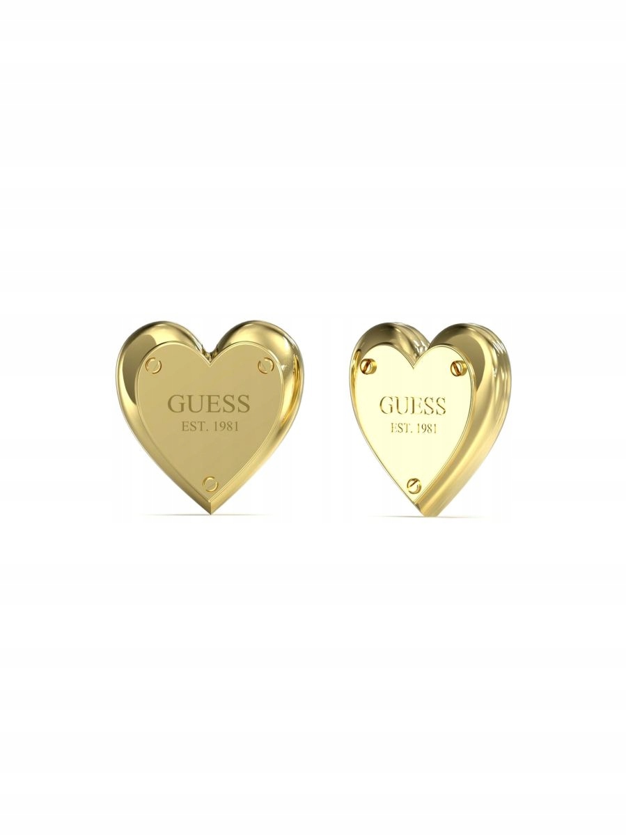 Zlaté náušnice s logem srdce Guess All You Need Is Love JUBE04209JW-YG
