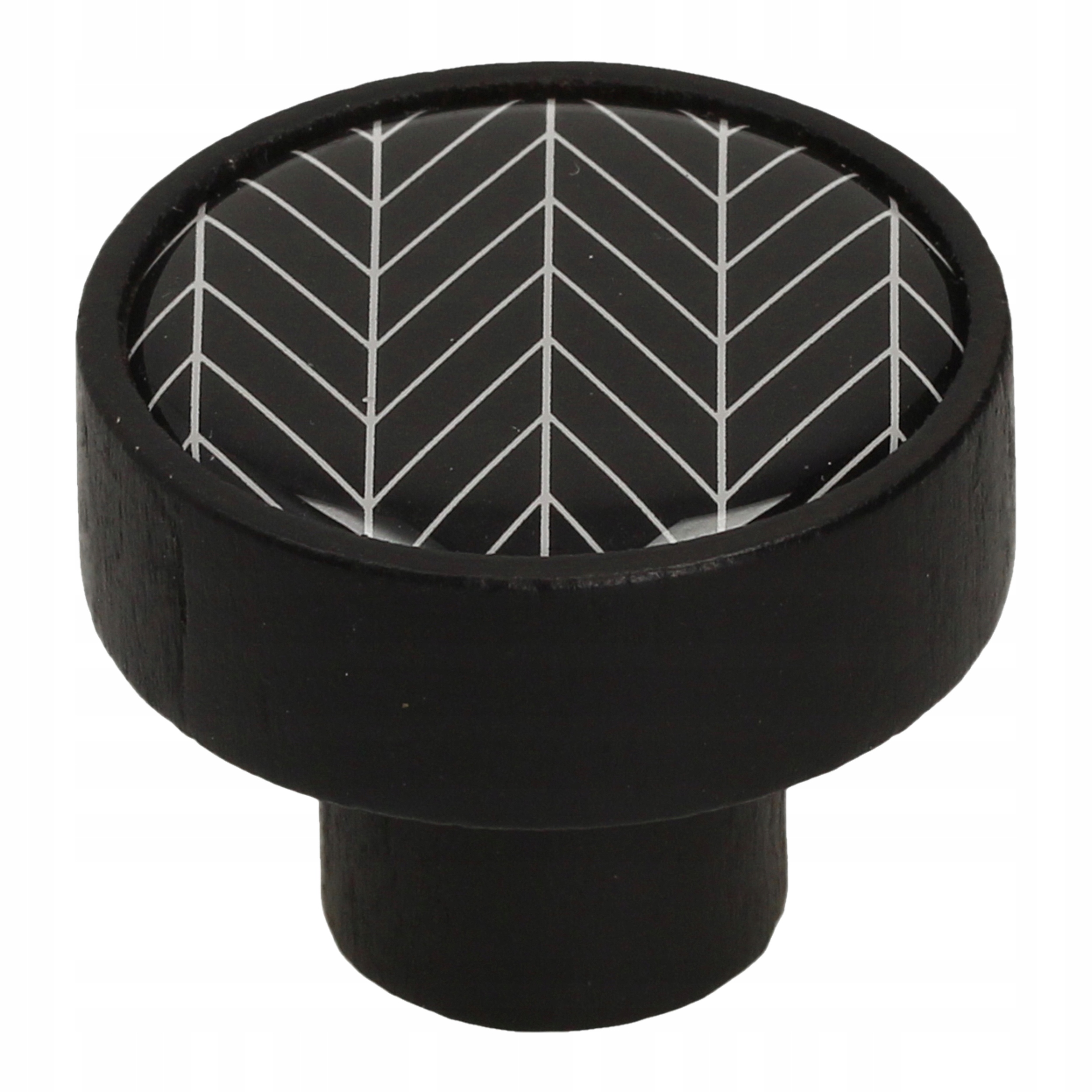 

Gałka meblowa drewniana Gamet GD08 czarny jodełka