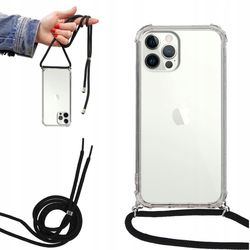 

Etui Crossbody do Iphone 12 Pro Czarny Sznurek