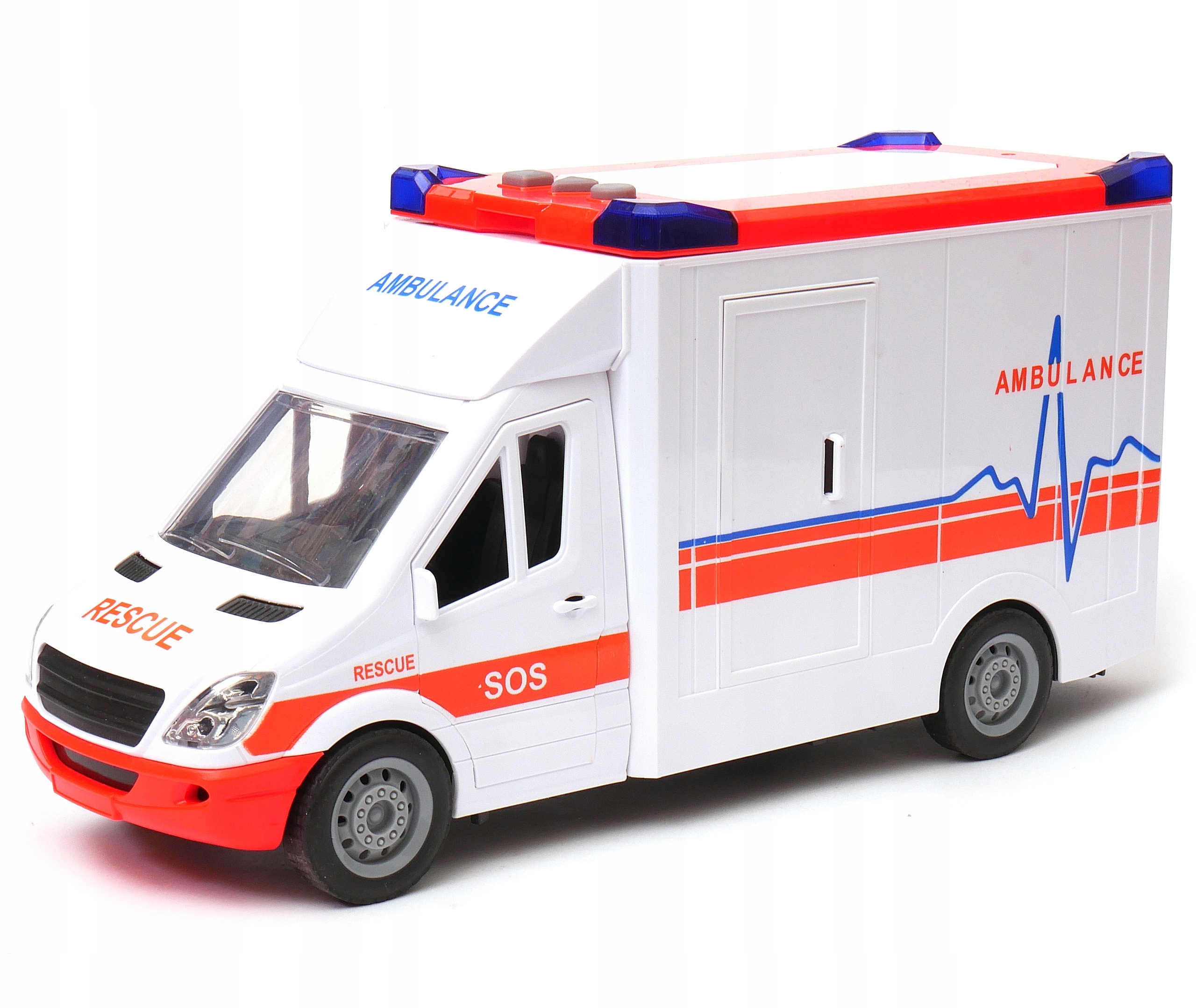 samochód pogotowia KARETKA nosze dźwięki otwierany