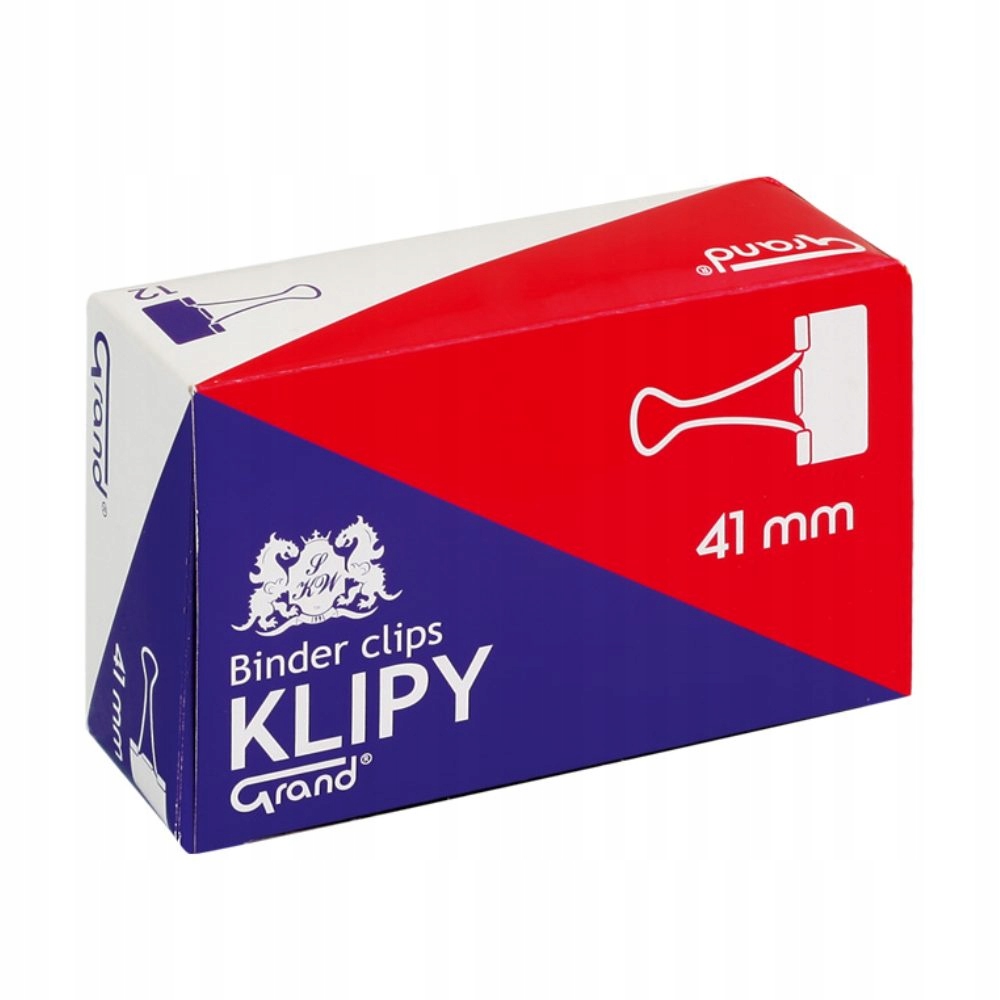 

Klipsy Biurowe Klip do Dokumentów Grand 41mm 12szt