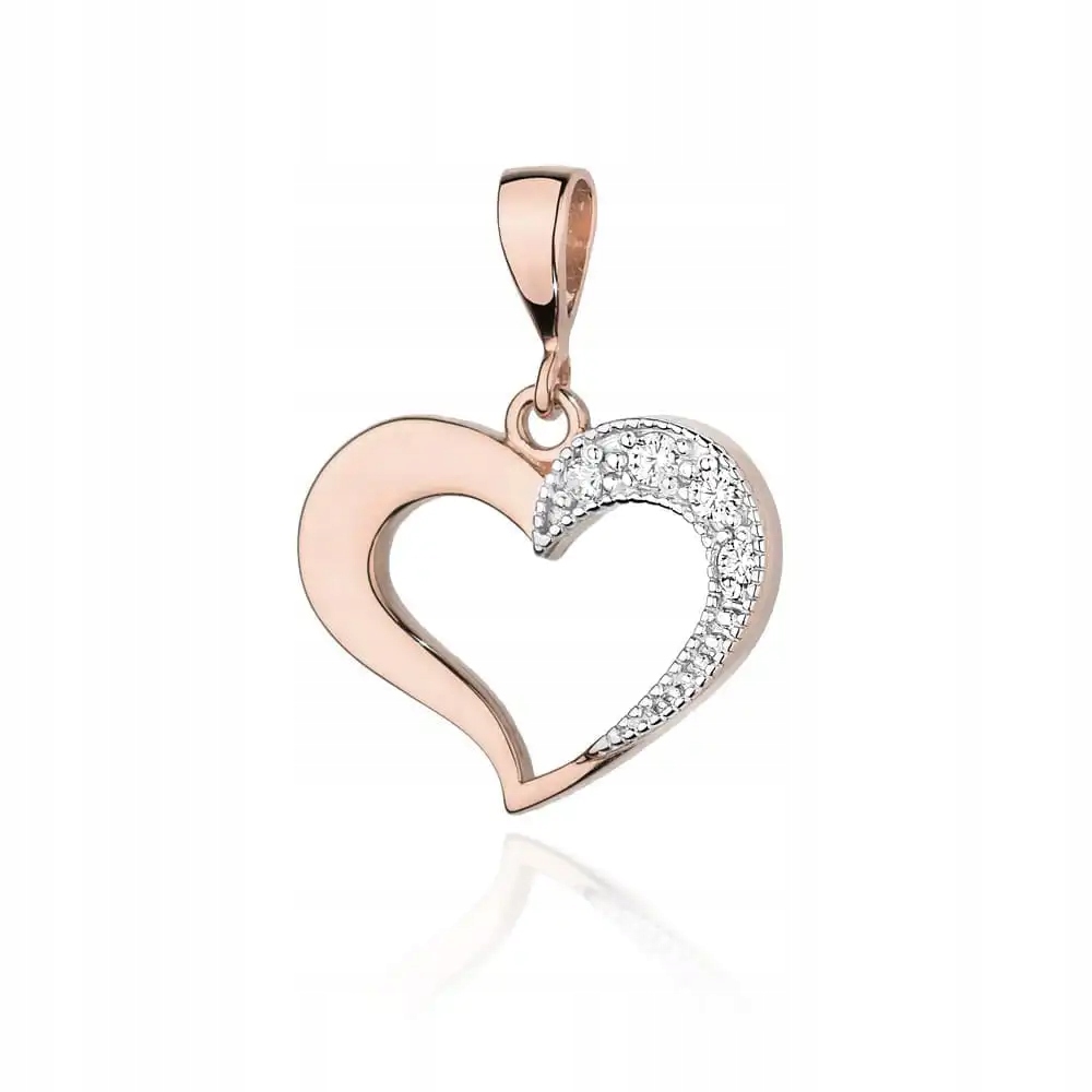 Přívěsek ze zlata 585 s diamanty růžové zlato moderní jako dárek