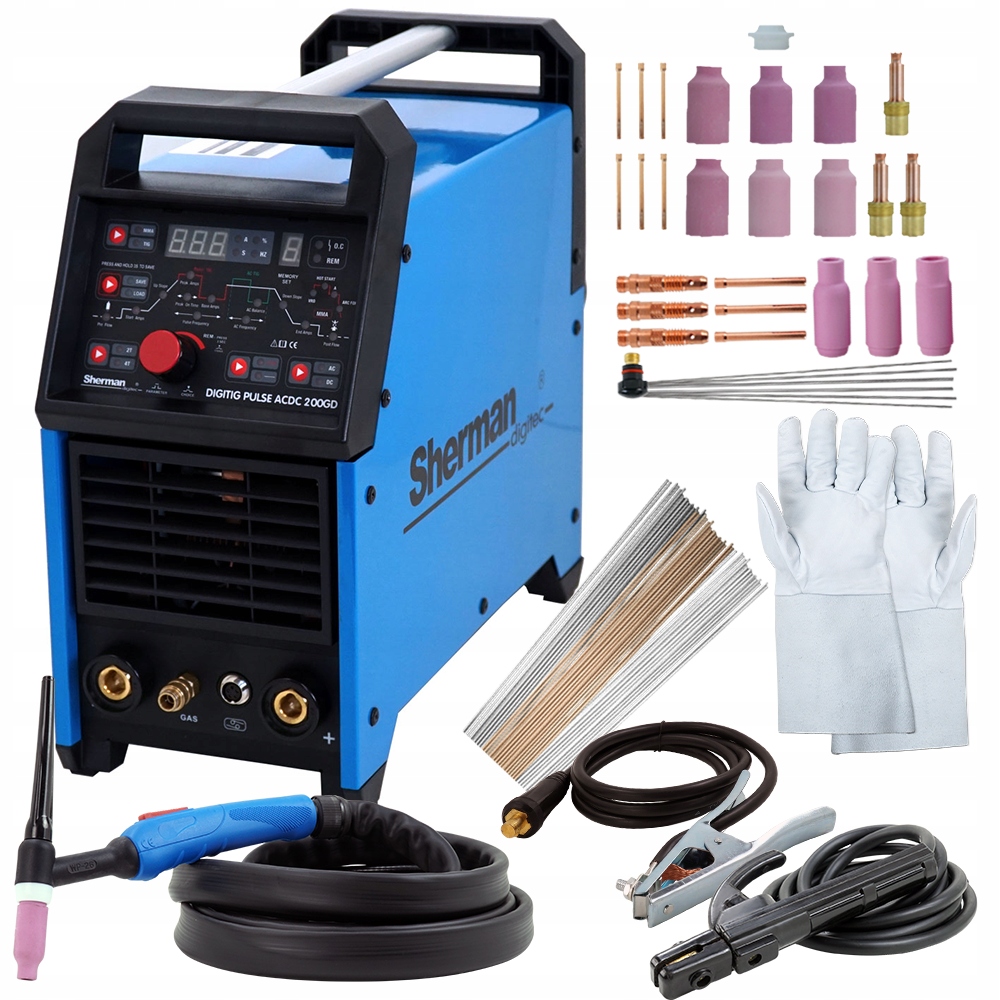 Spawarka TIG AC/DC 200 HF Puls aluminium 200A 230V