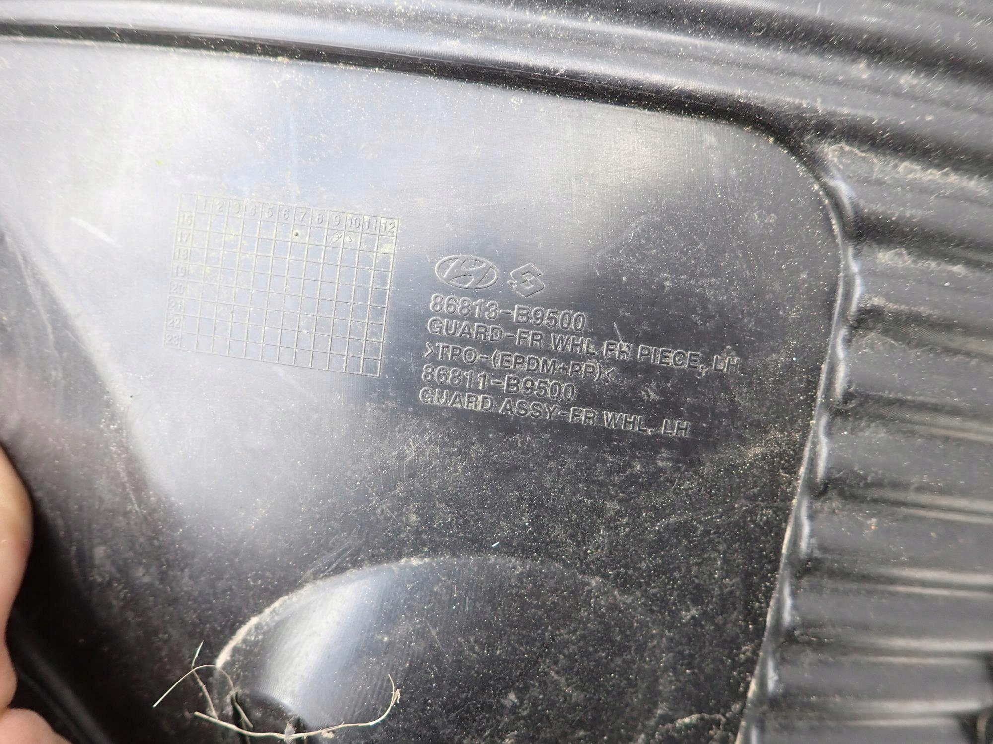 HYUNDAI I10 II 2 LIFT 16-19 mudguard front front left