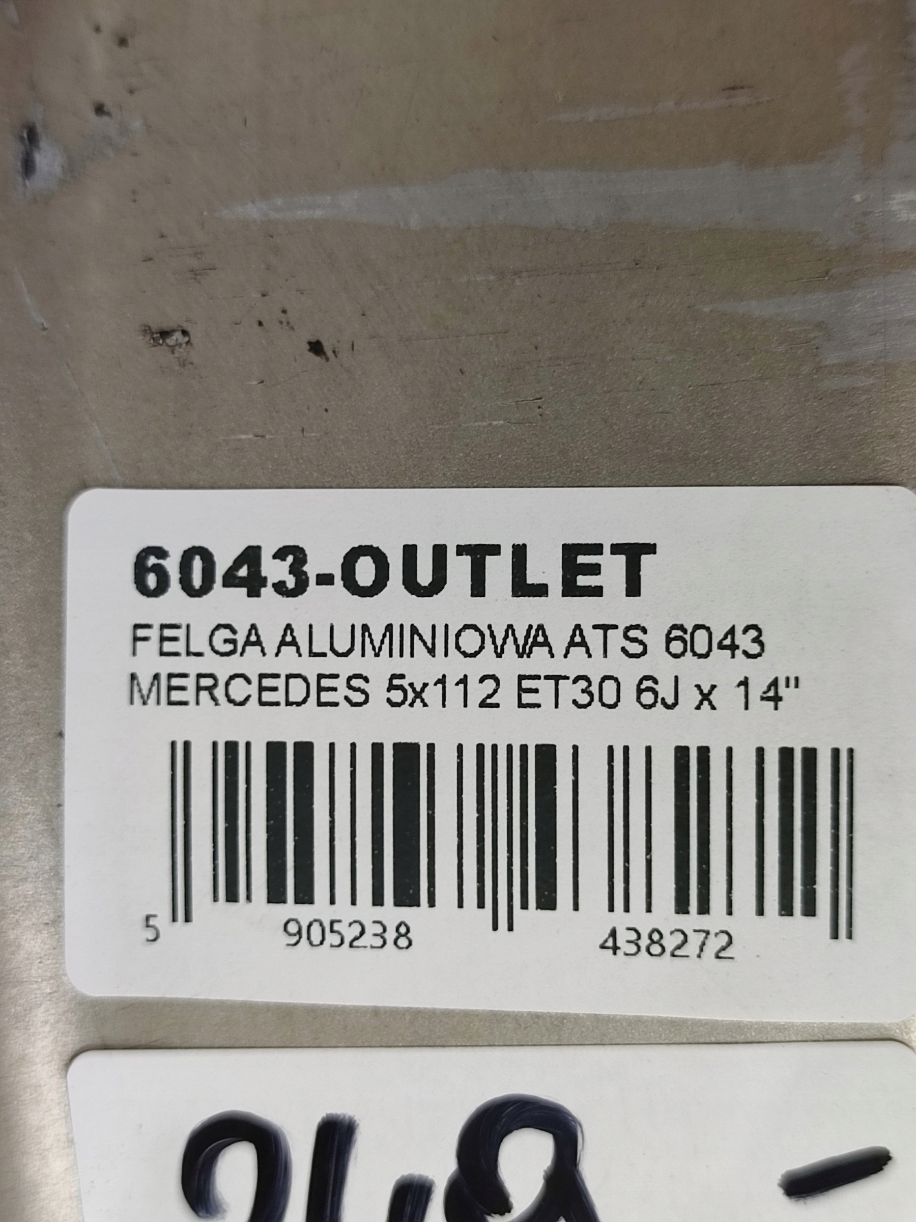 disk hliníkový - ATS 6043 - MERCEDES - 5x112 - ET30 - 6J - 14"