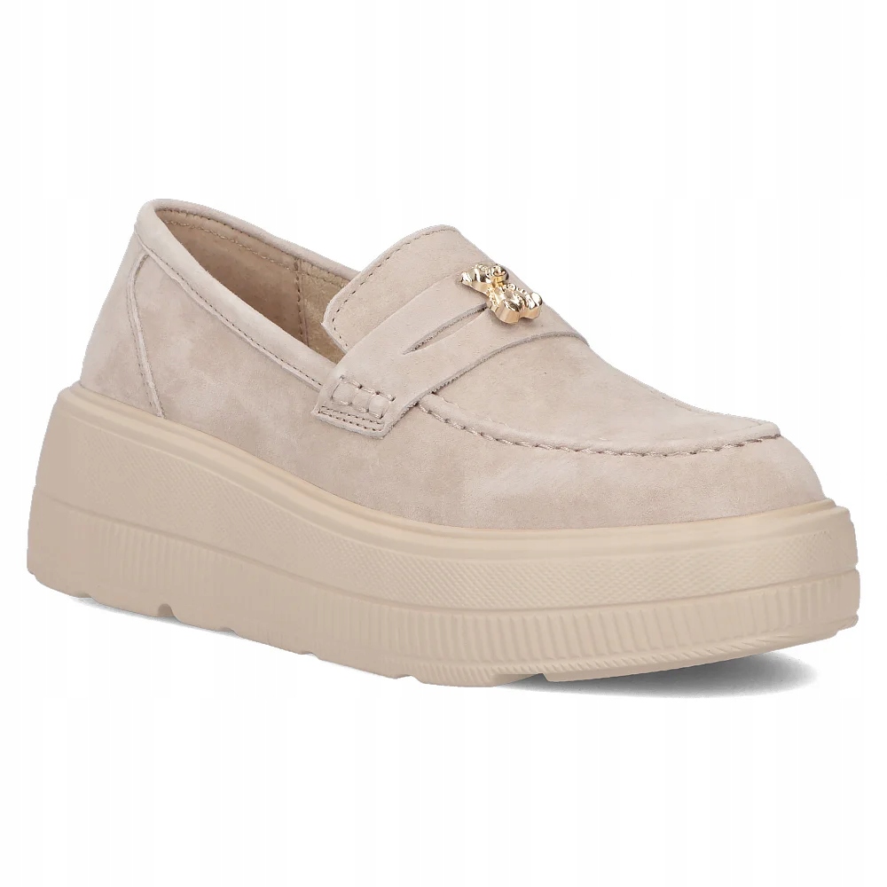 Buty damskie półbuty na platformie wsuwane Filippo zamszowe r.40