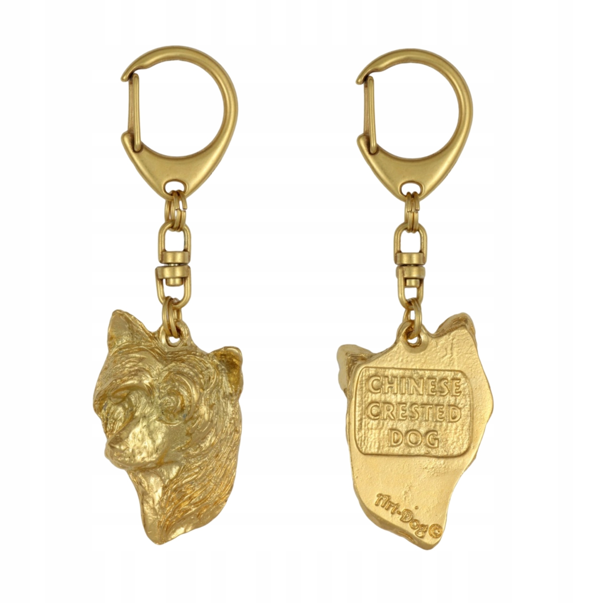 Čínský hřebíček – pozlacený přívěsek na klíče na klíče se psem v dárkové krabičce