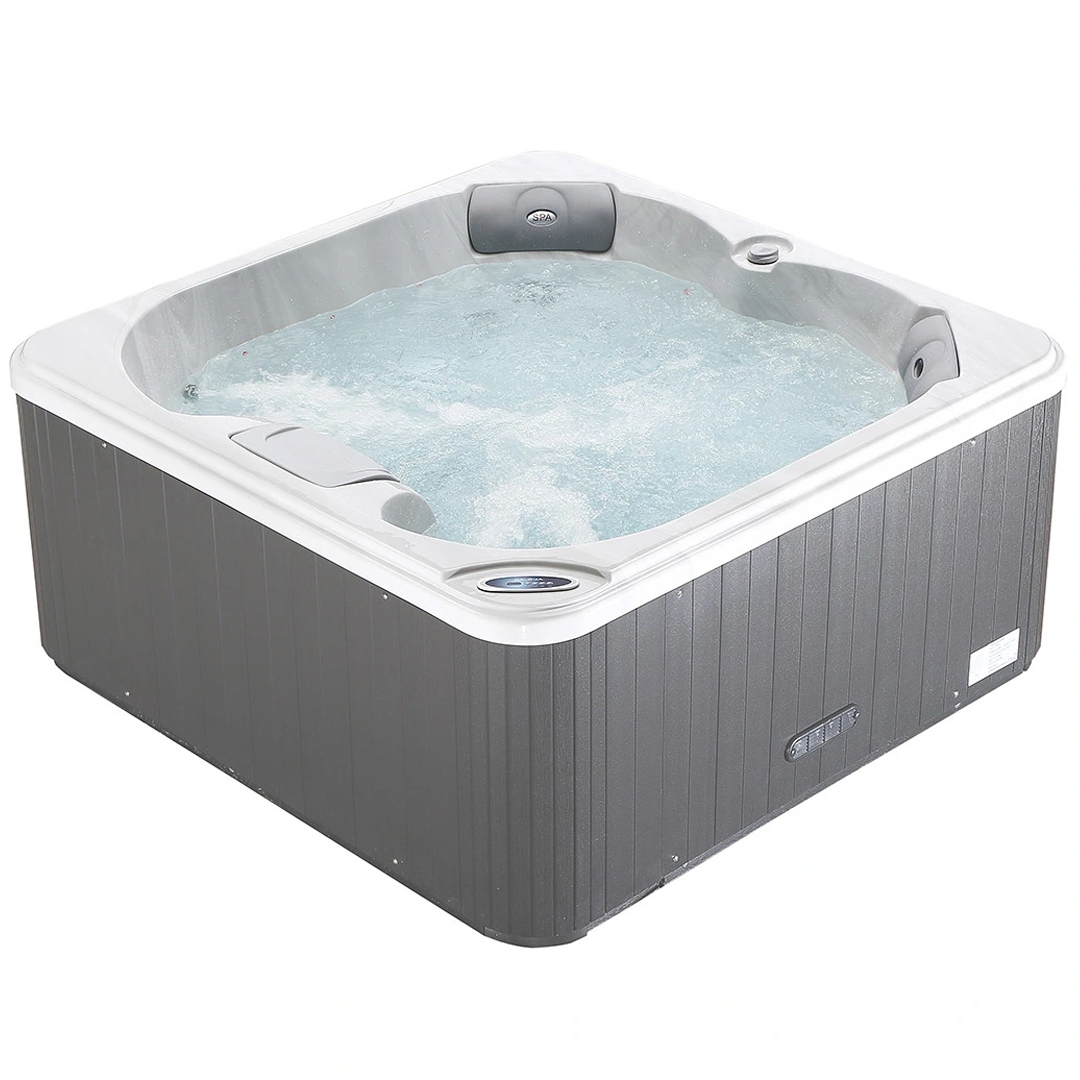 Zahradní lázně RS10 4 osobové 12 trysek akryl Bílo-šedé obě. Antracit 160×160