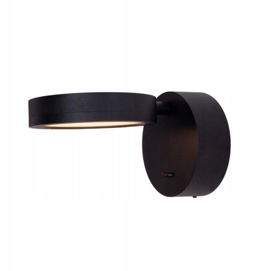 Čierna okrúhla nástenná lampa Ibiza Led 6W W0350 Maxlight