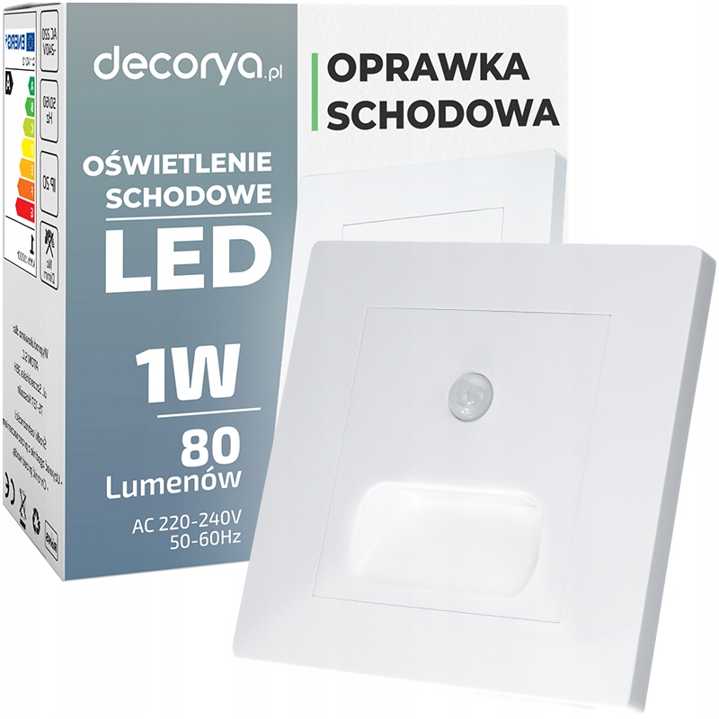 

Oprawa Schodowa Led Biała Z Czujnikiem Ruchu