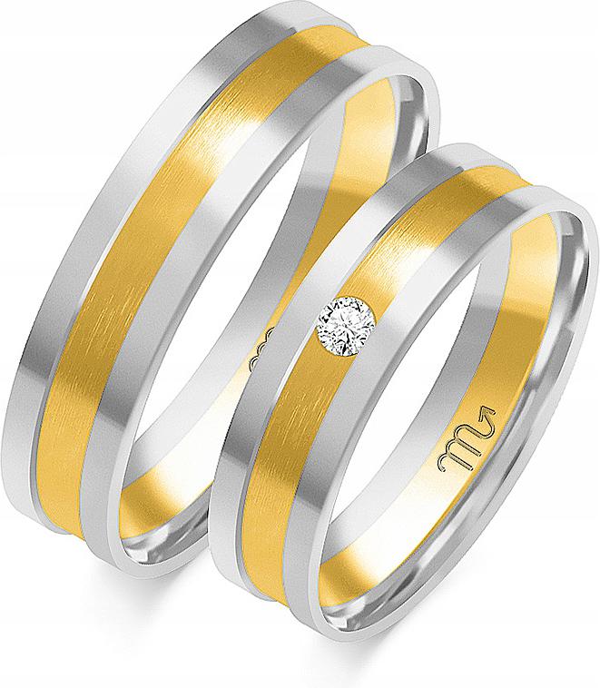 svatební jemné svatba 14K 585 r 23 24 25 klasický vzor s gravírováním