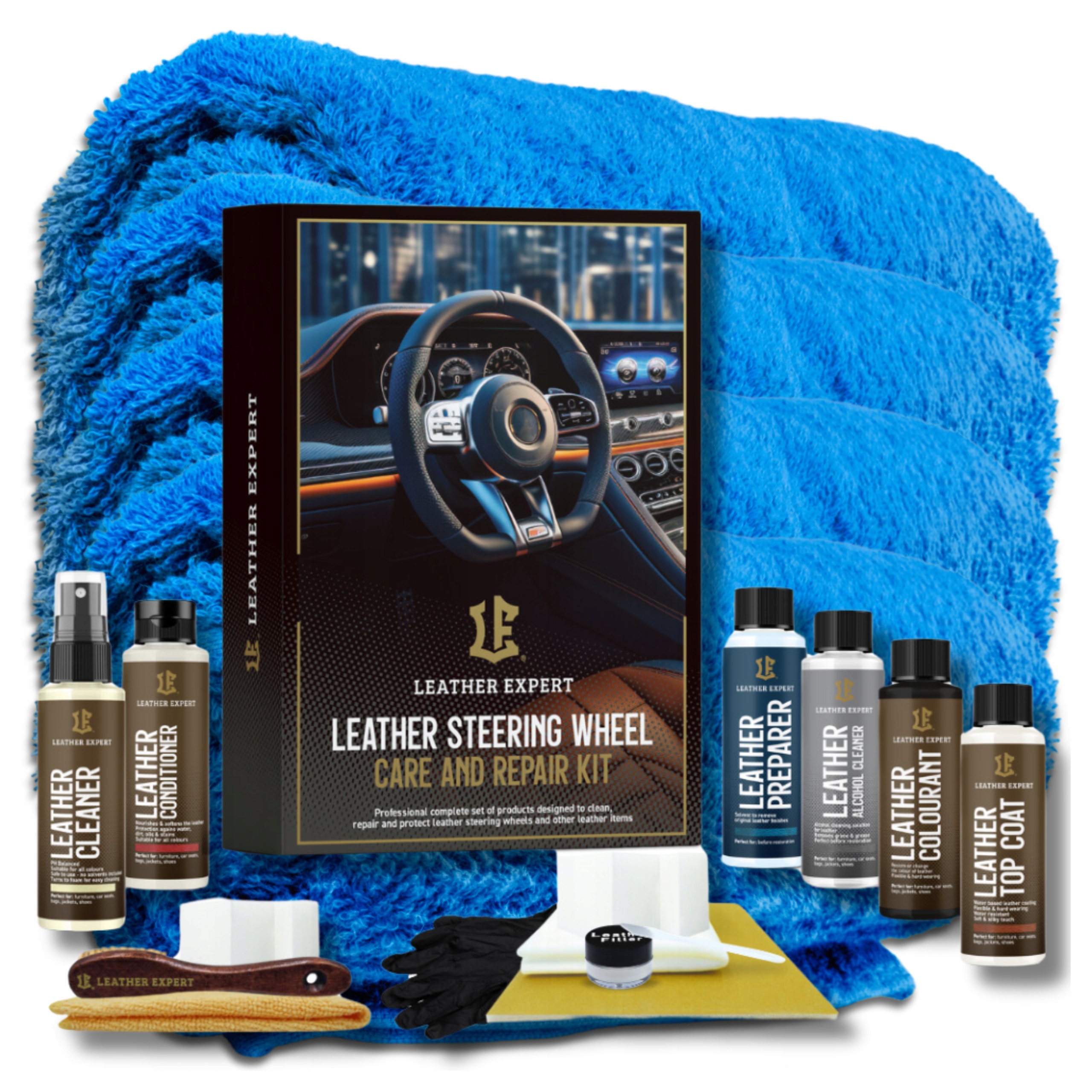 Leather Expert Steering Wheel Care Repair Zestaw Do Renowacji Kierownicy