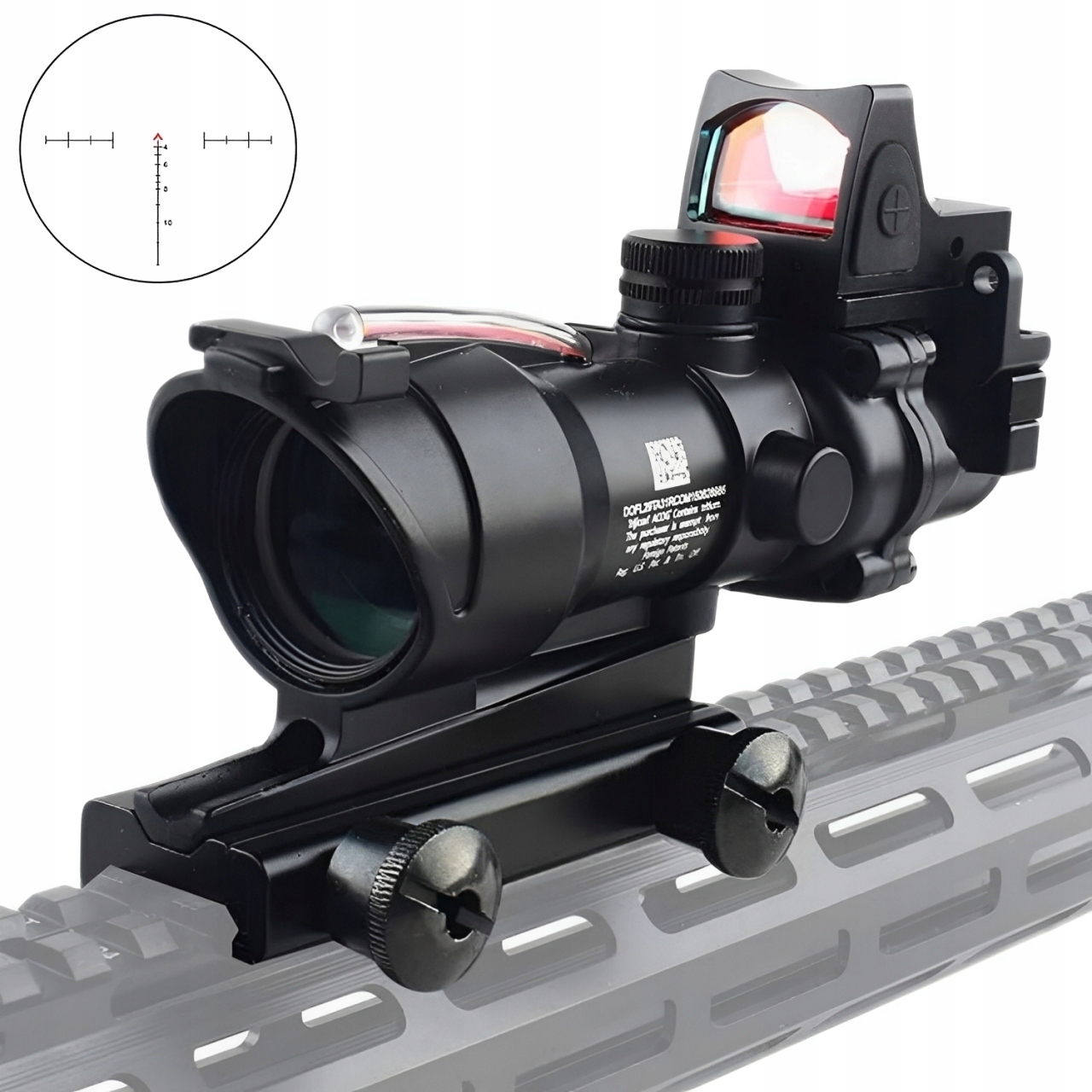 4X32 ТАКТИЧЕСКИЙ КРАСНЫЙ ОПТОВОЛОКОННЫЙ ПРИЦЕЛ И RMR КОЛЛИМАТОРНЫЙ ПРИЦЕЛ