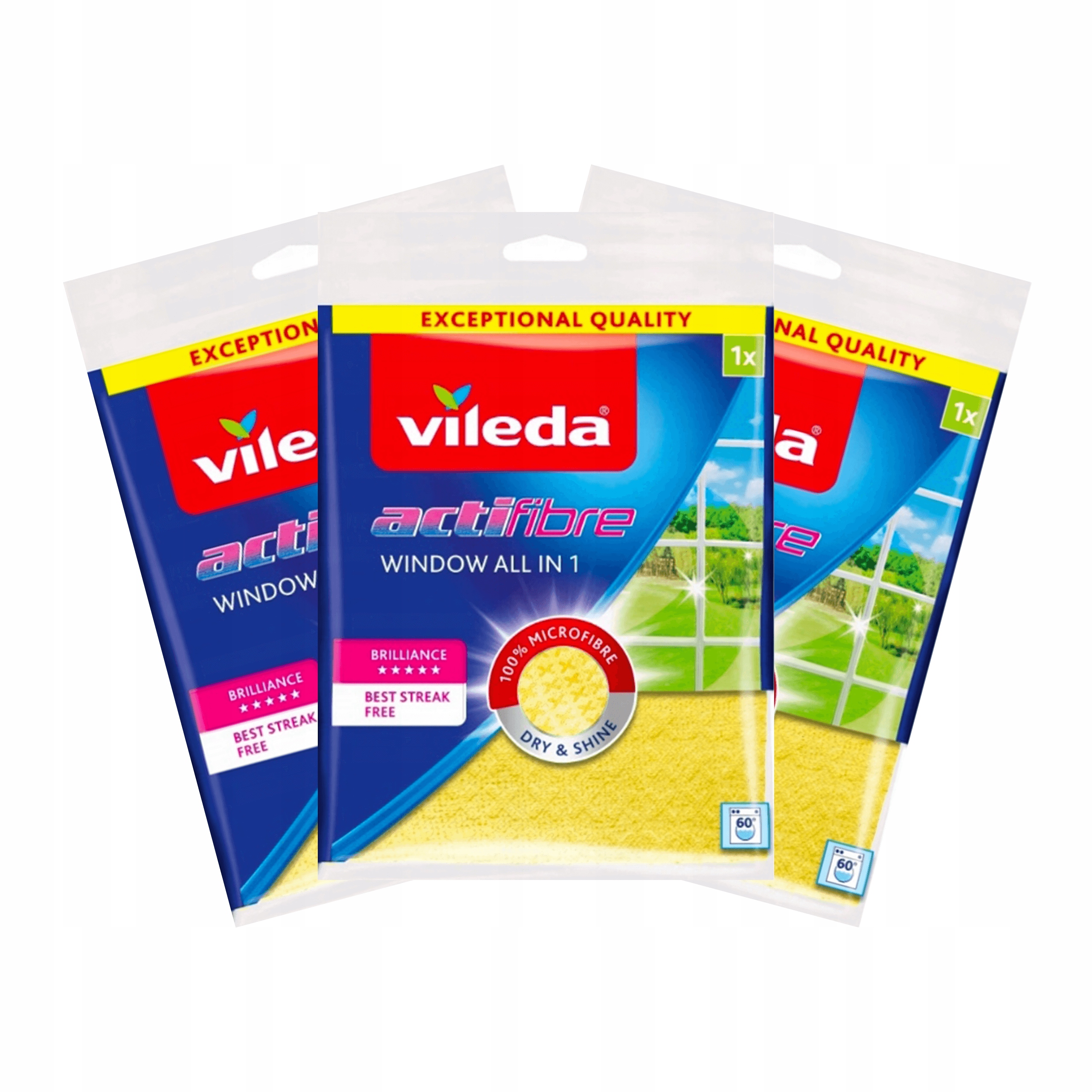 

Ściereczka Vileda Actifibre do Szyb x3 Zestaw