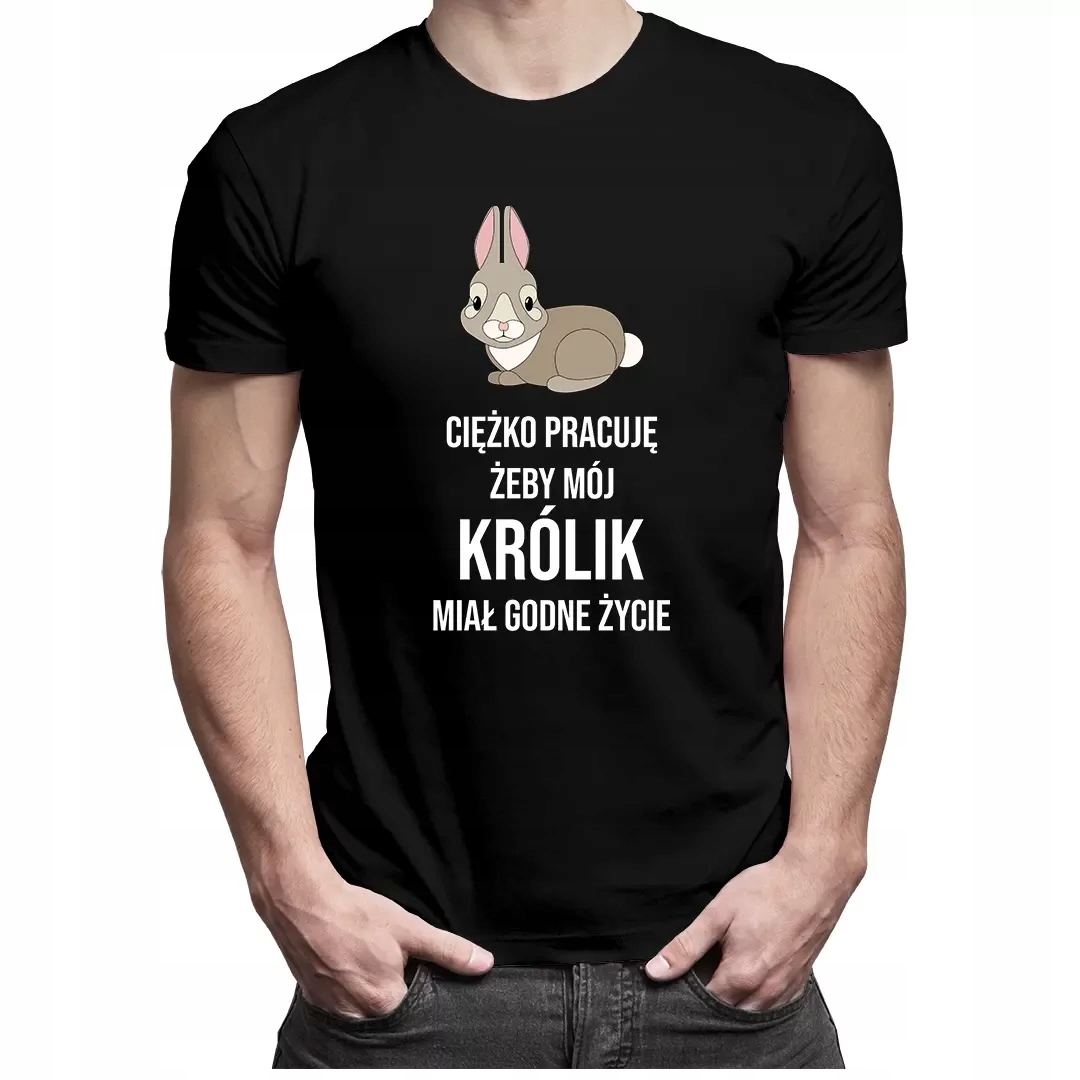 

Ciężko pracuję koszulka z nadrukiem dla niego