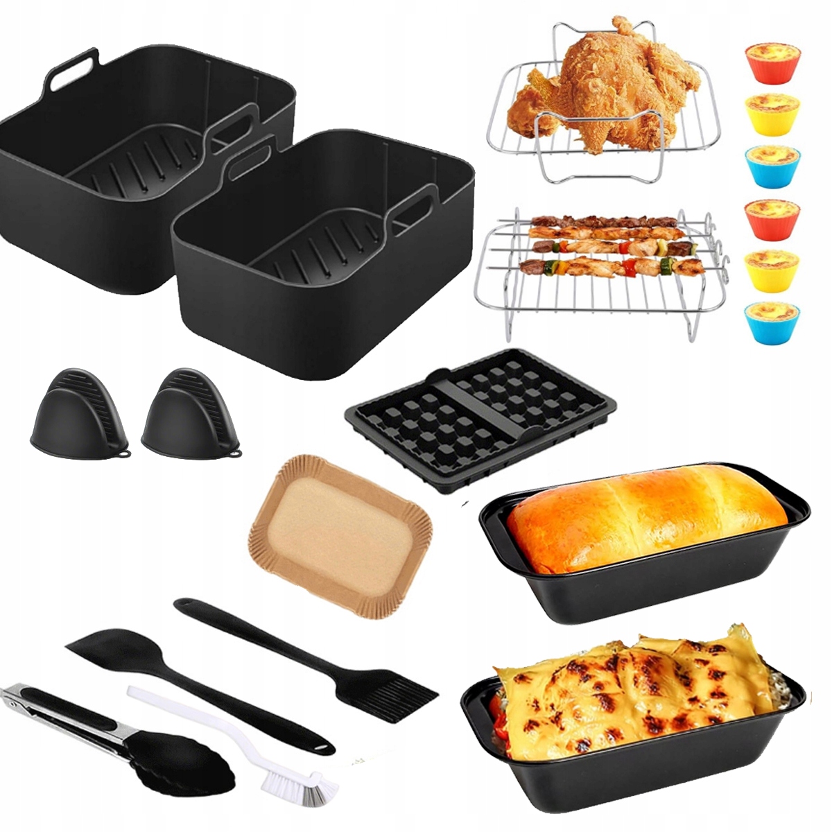 Zestaw XXL 23 Akcesoria Do Frytkownicy Betłuszczowej Ninja AirFryer