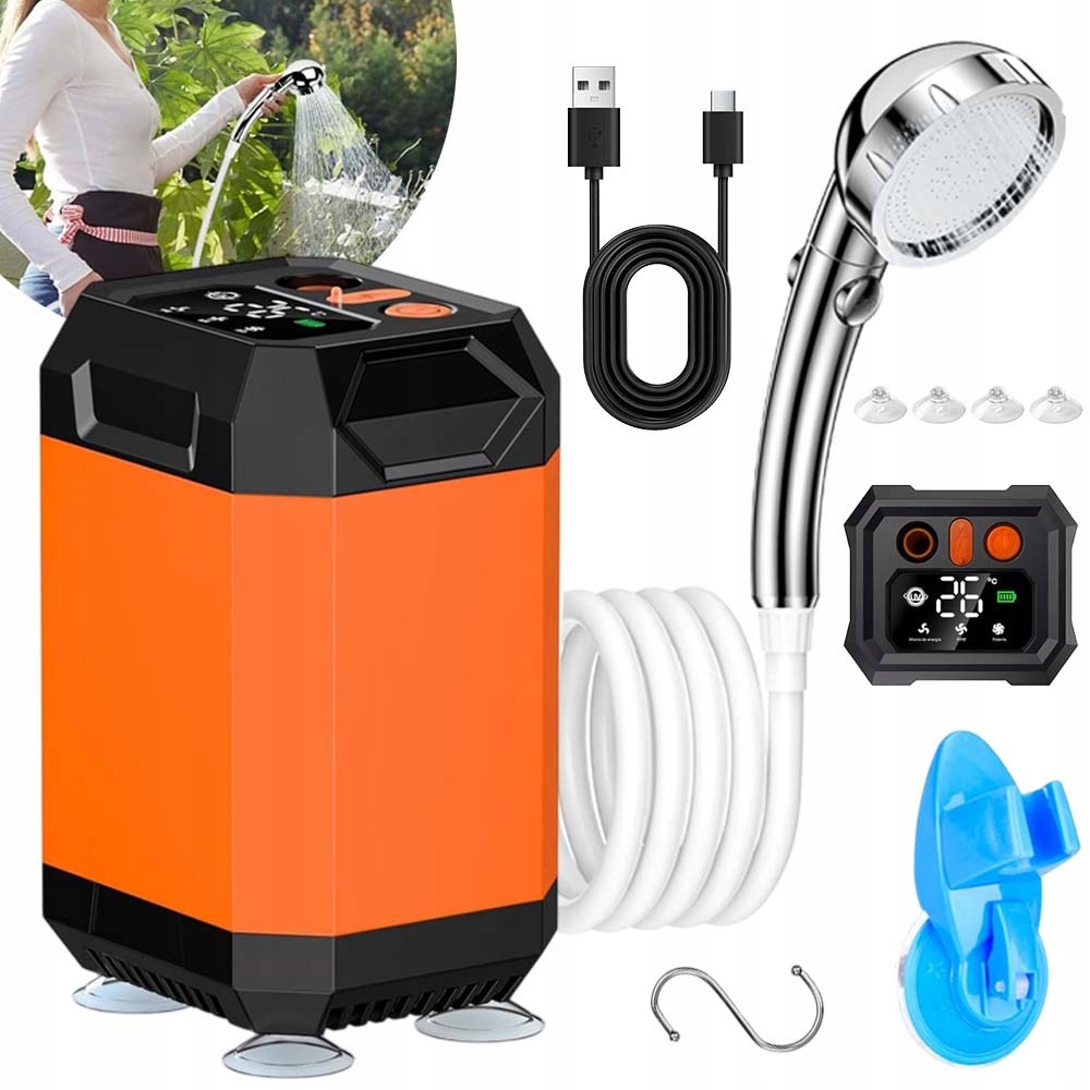 Turistická Kempingová Sprcha Na Akumulátor S Přenosným LCD Polním Bivakem