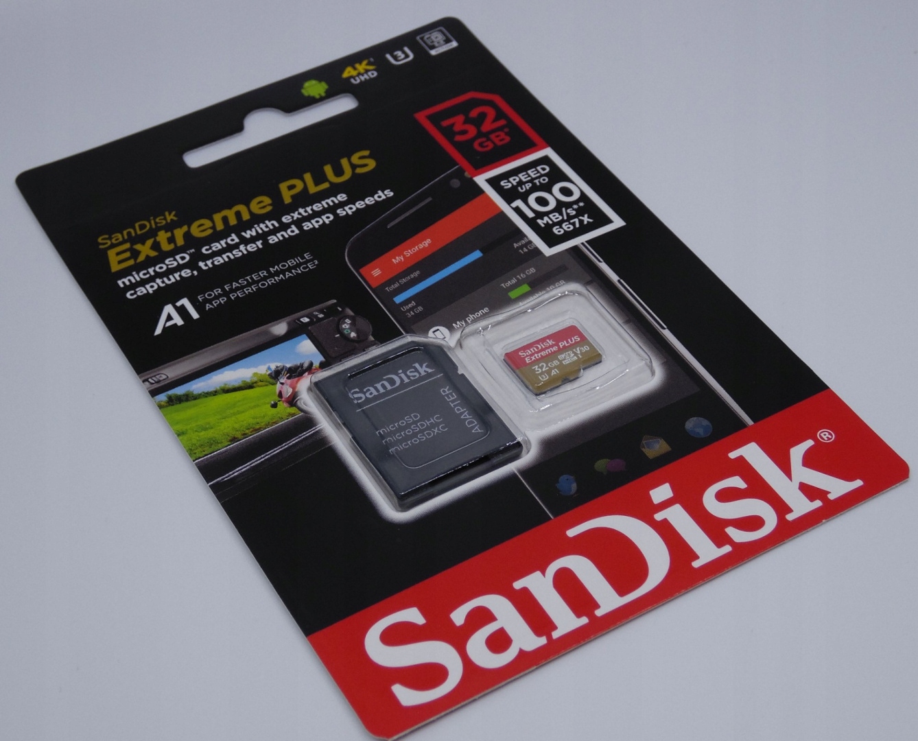 SanDisk Extreme Plus micro 32GB U3 100/90 MB/s Format karty microSD