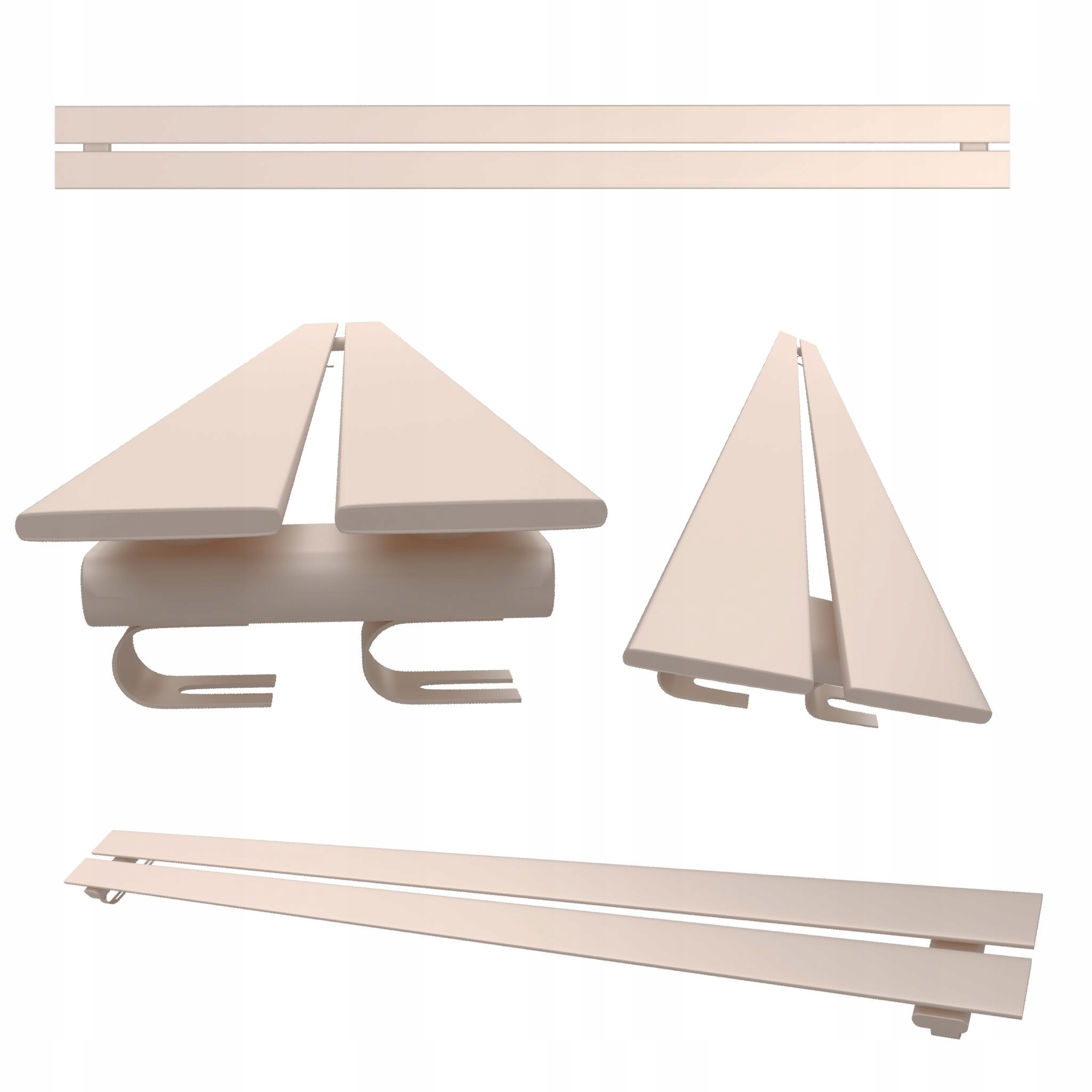 Horizontální pokojový radiátor Belloslim 15x100 zlatý