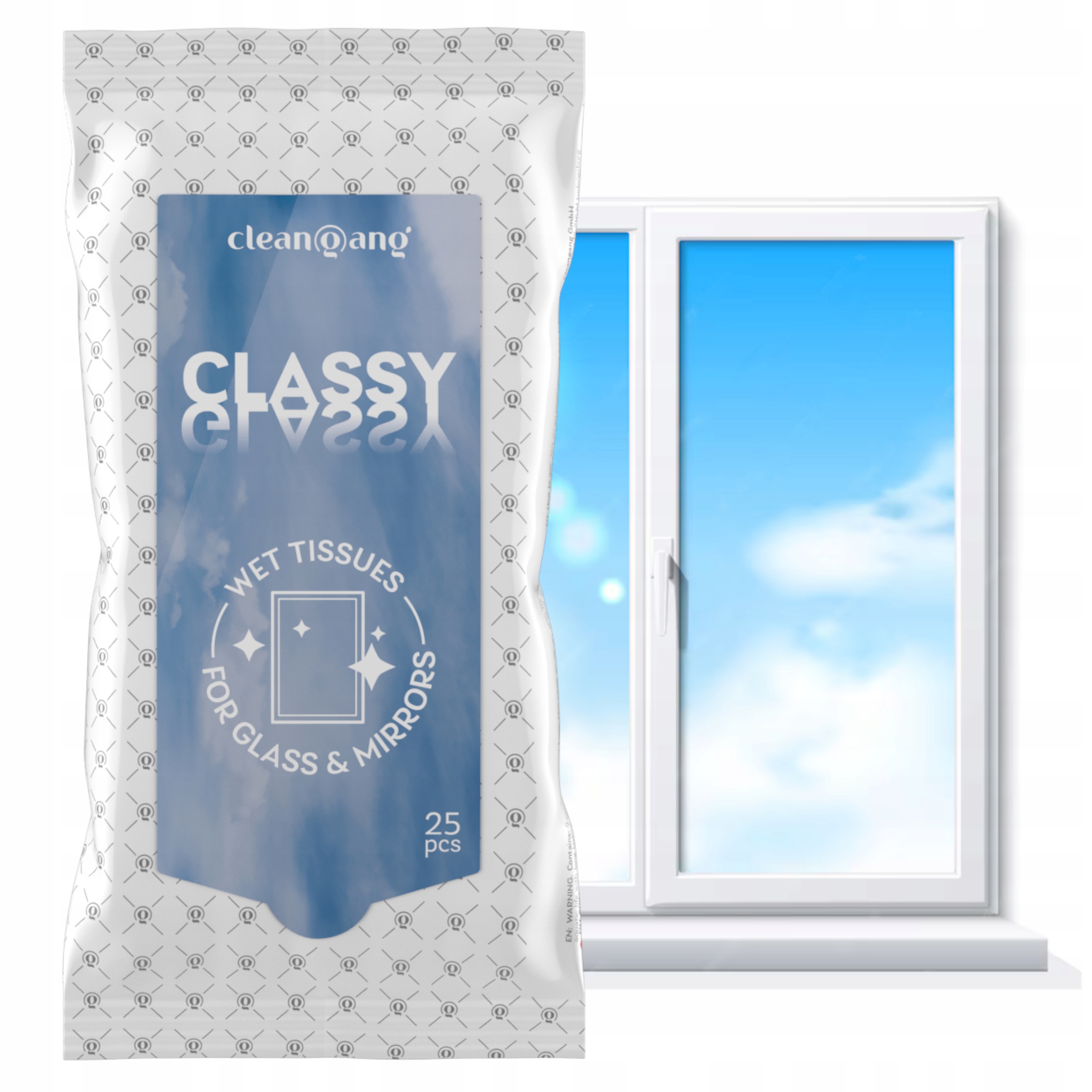 Levně 5X CleanGang Navíjecí ubrousky na okna a zrcadla čistota 25 Ks