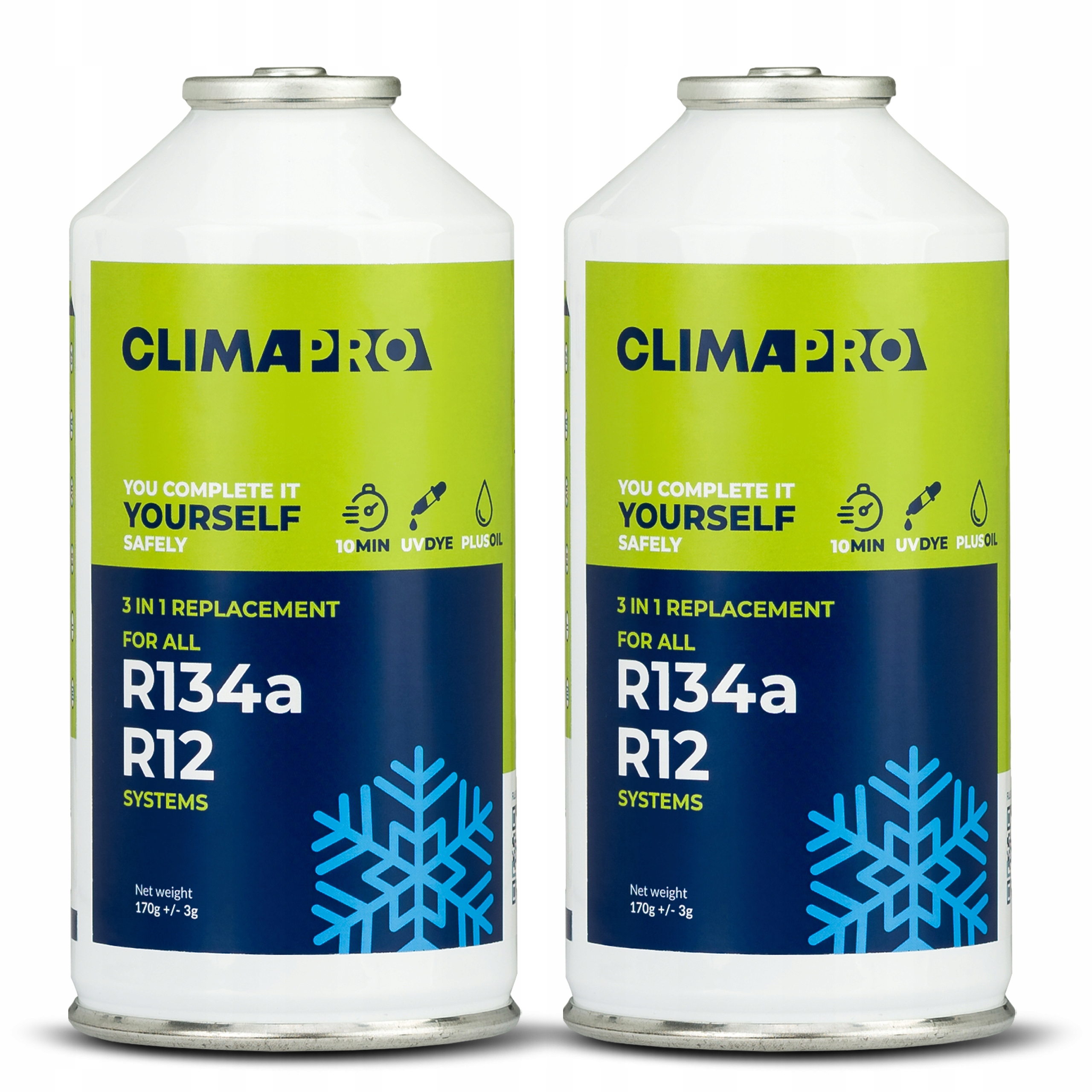 Plynoměr Klimatizace Climapro 3v1 2x 170g Naplňování Klimy Aut Z R134a