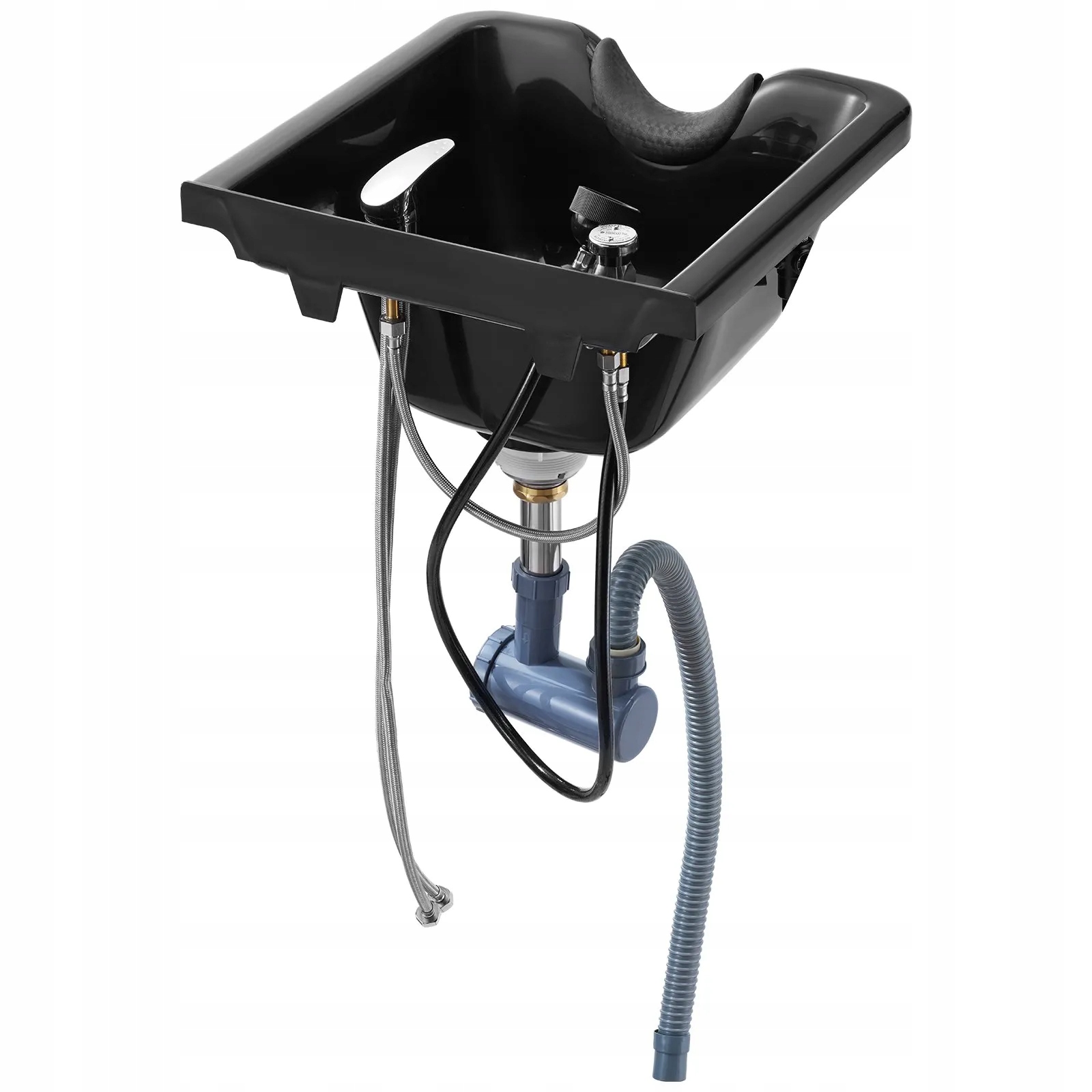 Bazénová miska na mytí vlasů Abs černá kadeřnická a Spa s odtokem