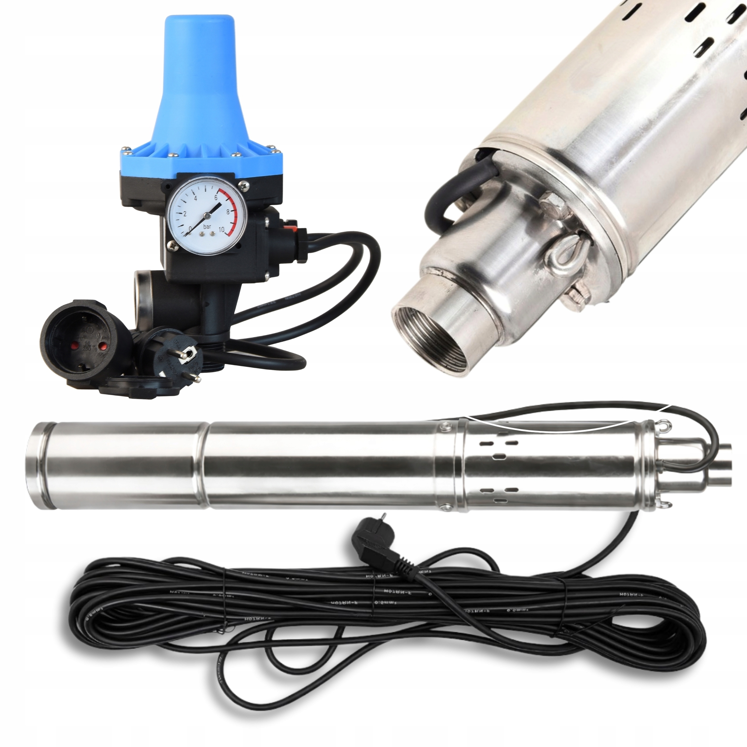 Elektrická Hlubinná Pumpa 3 Palce 1800 l/h 250 W Do Vody Ovladač Csk 31