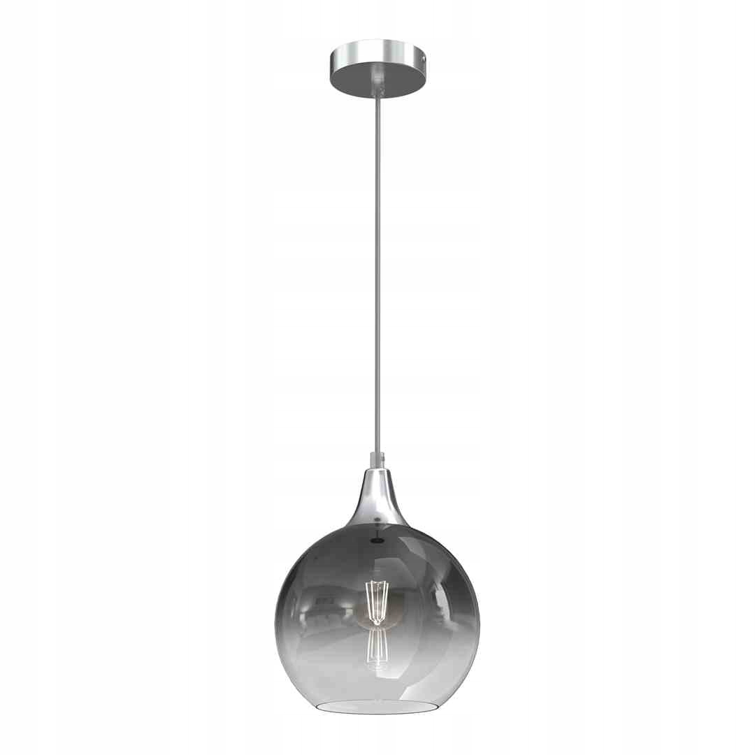 Milagro Monte závěsná lampa lustr chromovaná skleněná e27 1x60w