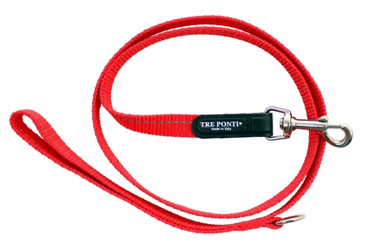 

Smycz kota 130cm Tre Ponti Czerwona z odblaskiem