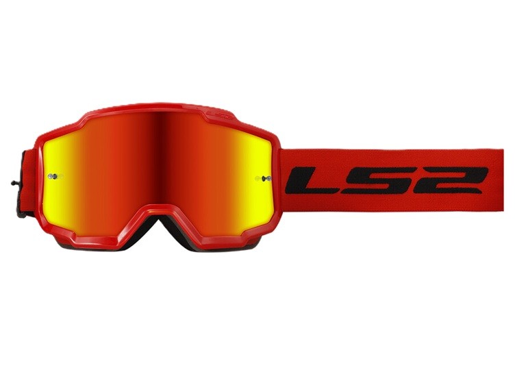 LS2 Charger Red iridium visior czerwone gogle cross enduro pit bike