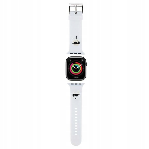 Karl Lagerfeld Pásek Klawmslkcnh pro Apple Watch 38/40/41 mm bílý/bílý strap 3